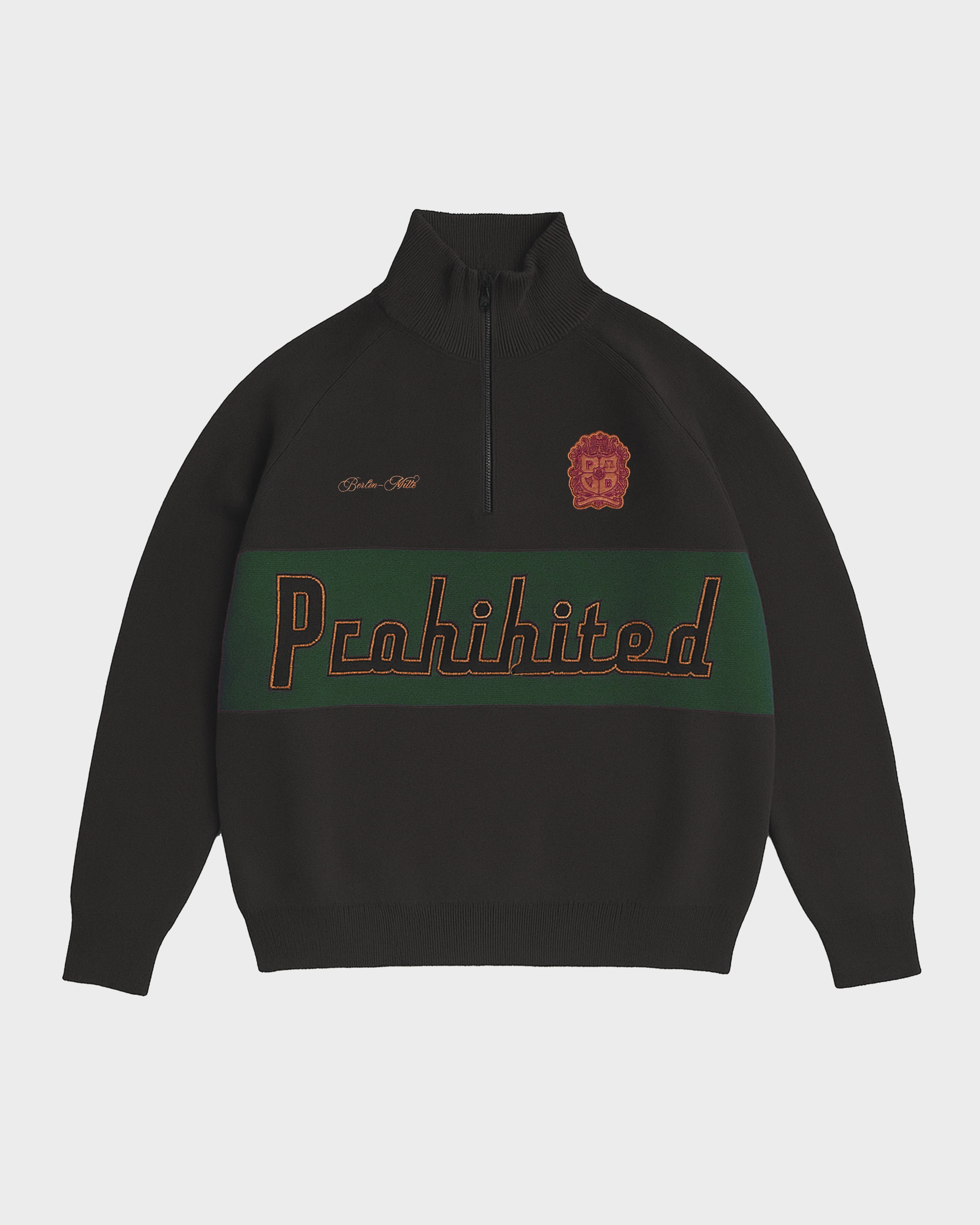 Retro Knit Half-Zip Green