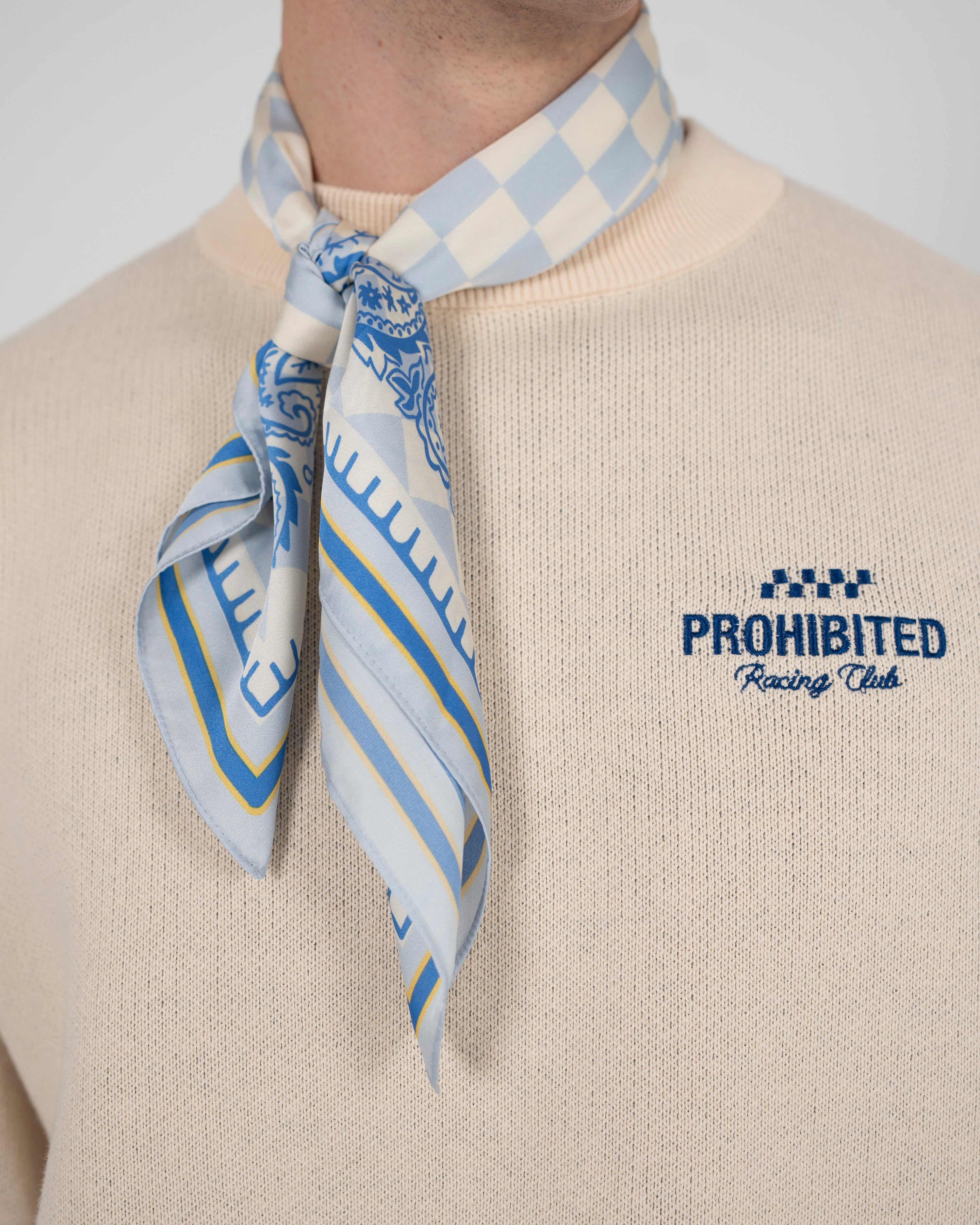 Rush Checkered Scarf Blue