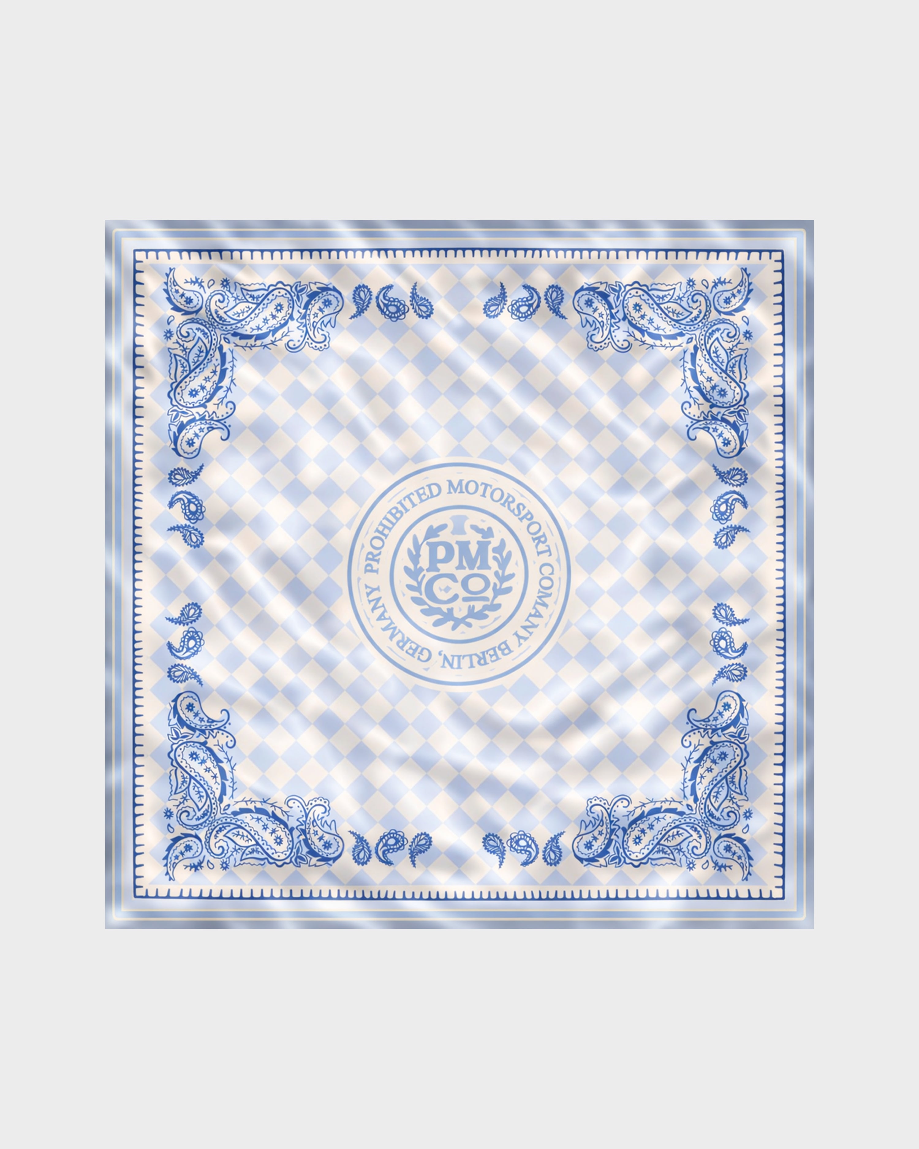 Rush Checkered Scarf Blue
