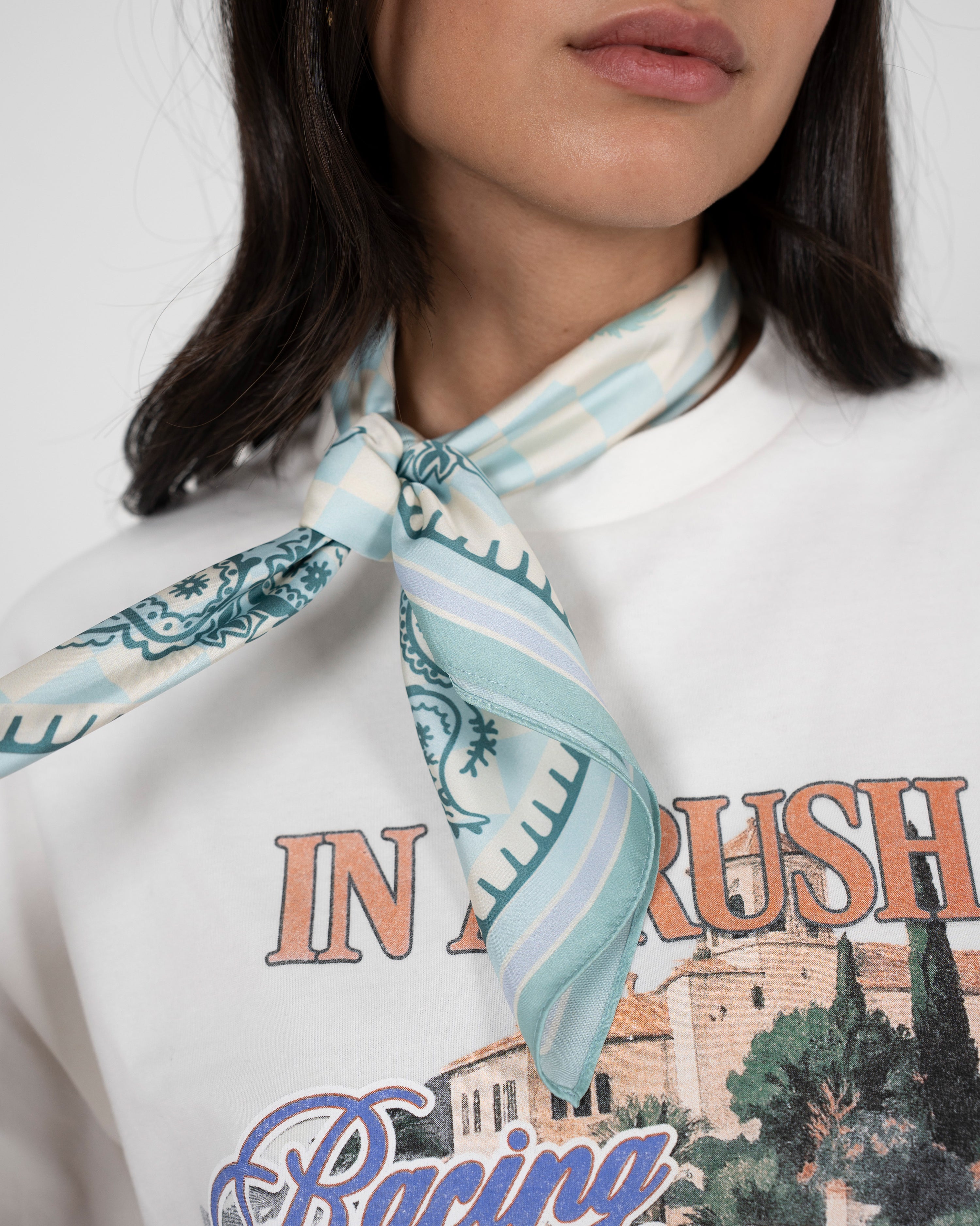 Rush Checkered Scarf Matcha