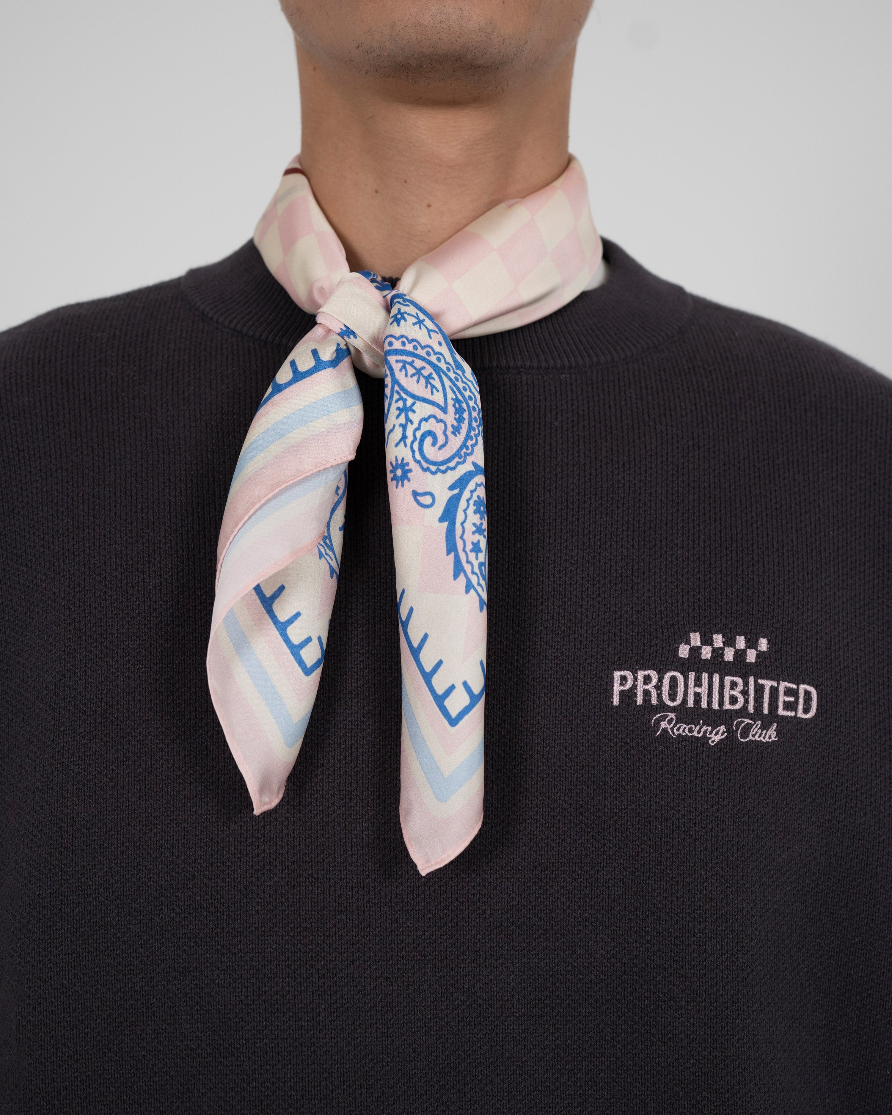 Rush Checkered Scarf Rose