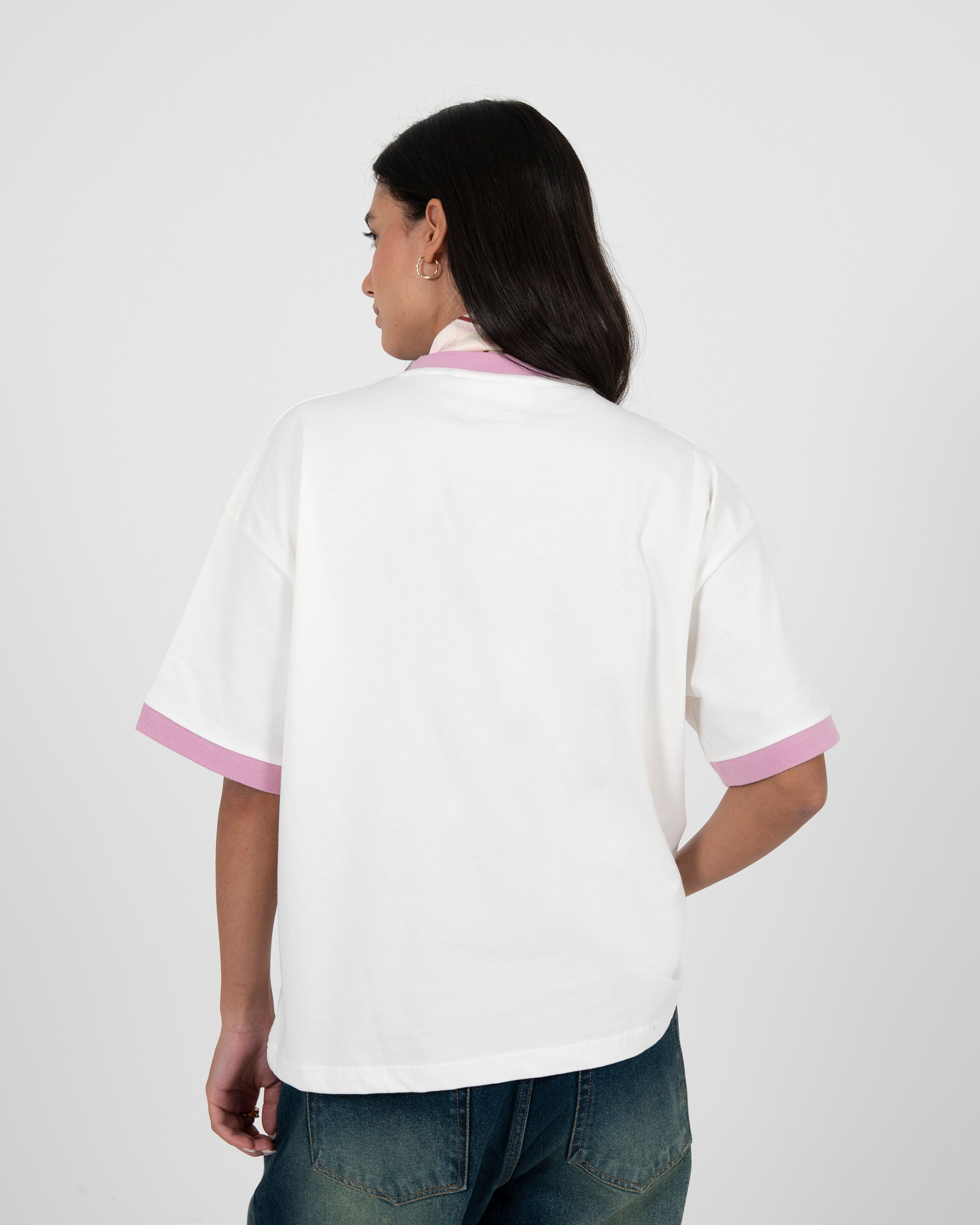 Rush Contrast Tee Rose