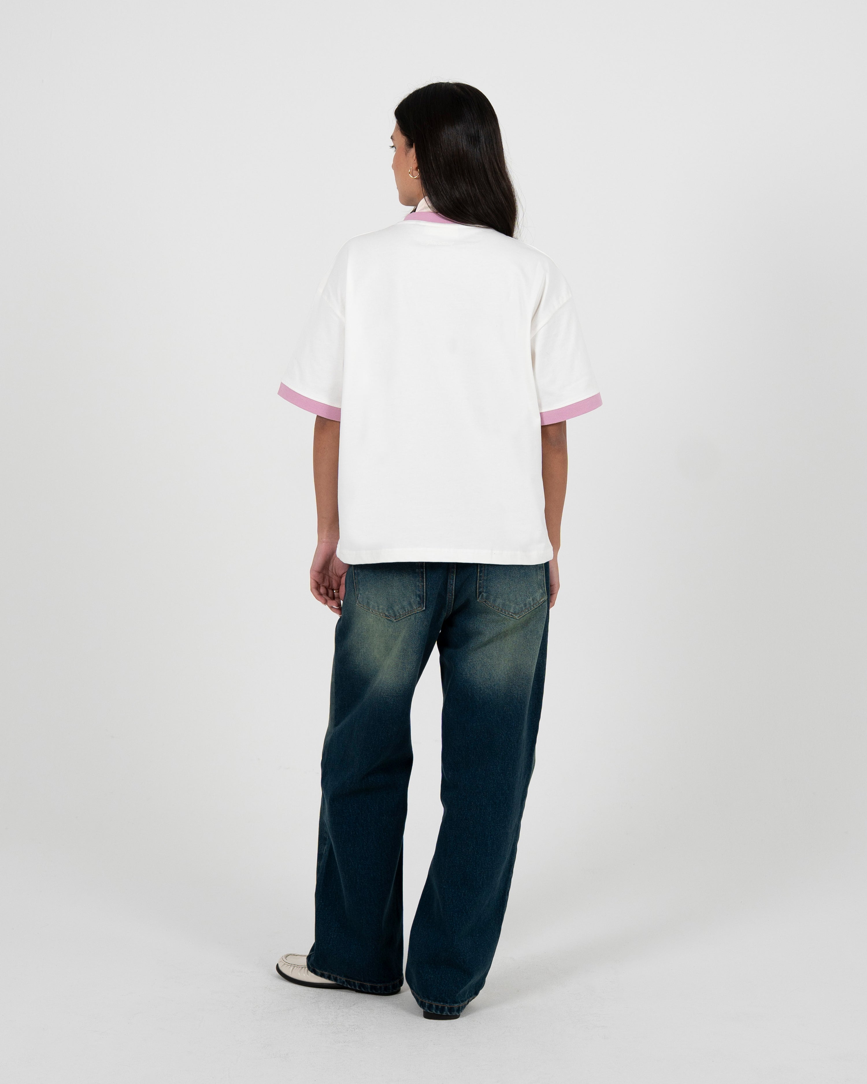 Rush Contrast Tee Rose