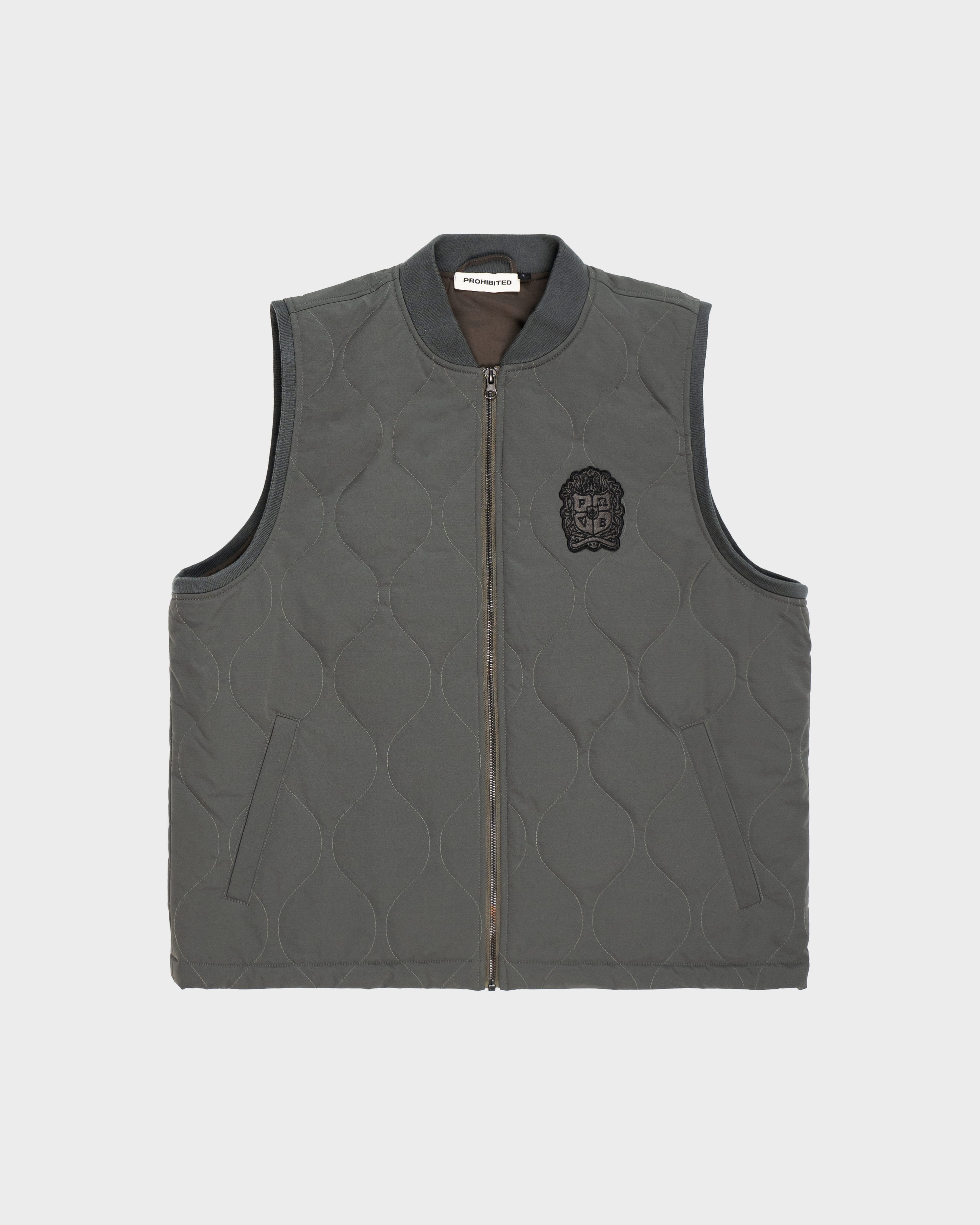 Quilted Club Vest Grey