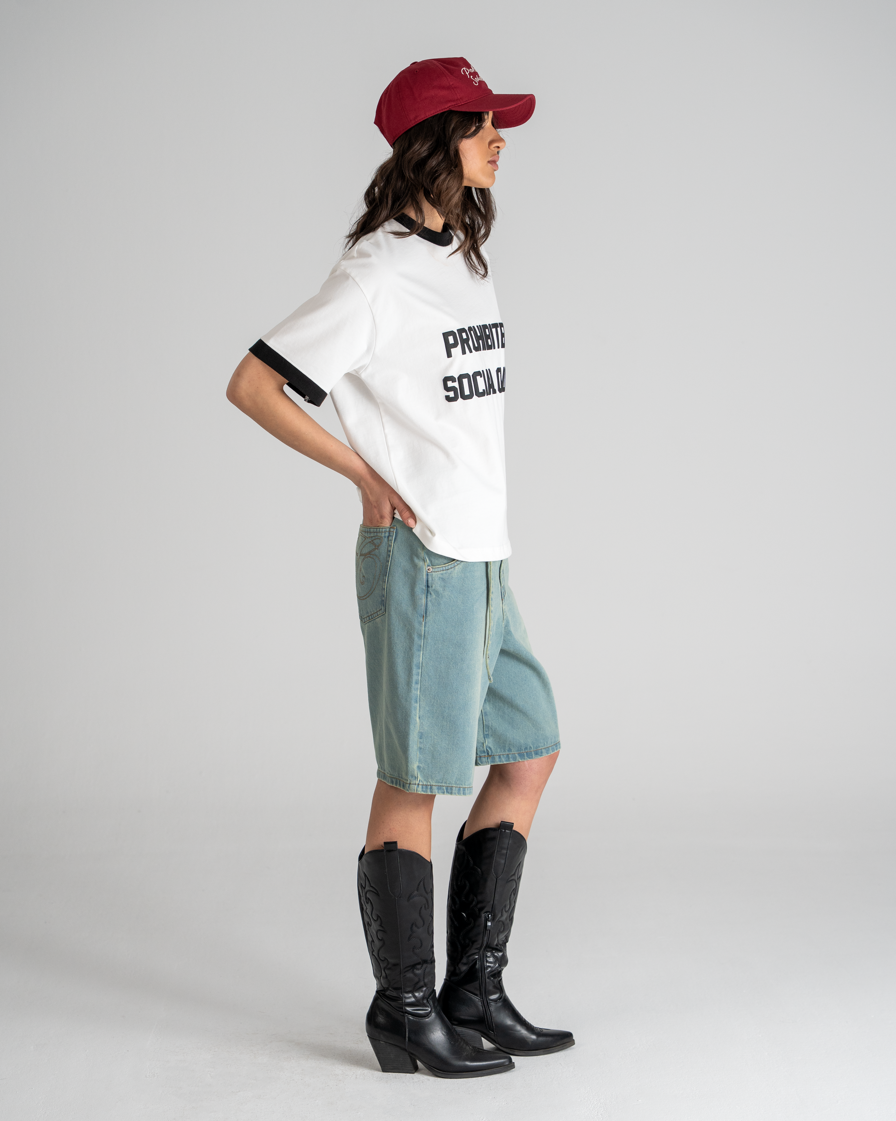 SC Contrast Tee Black