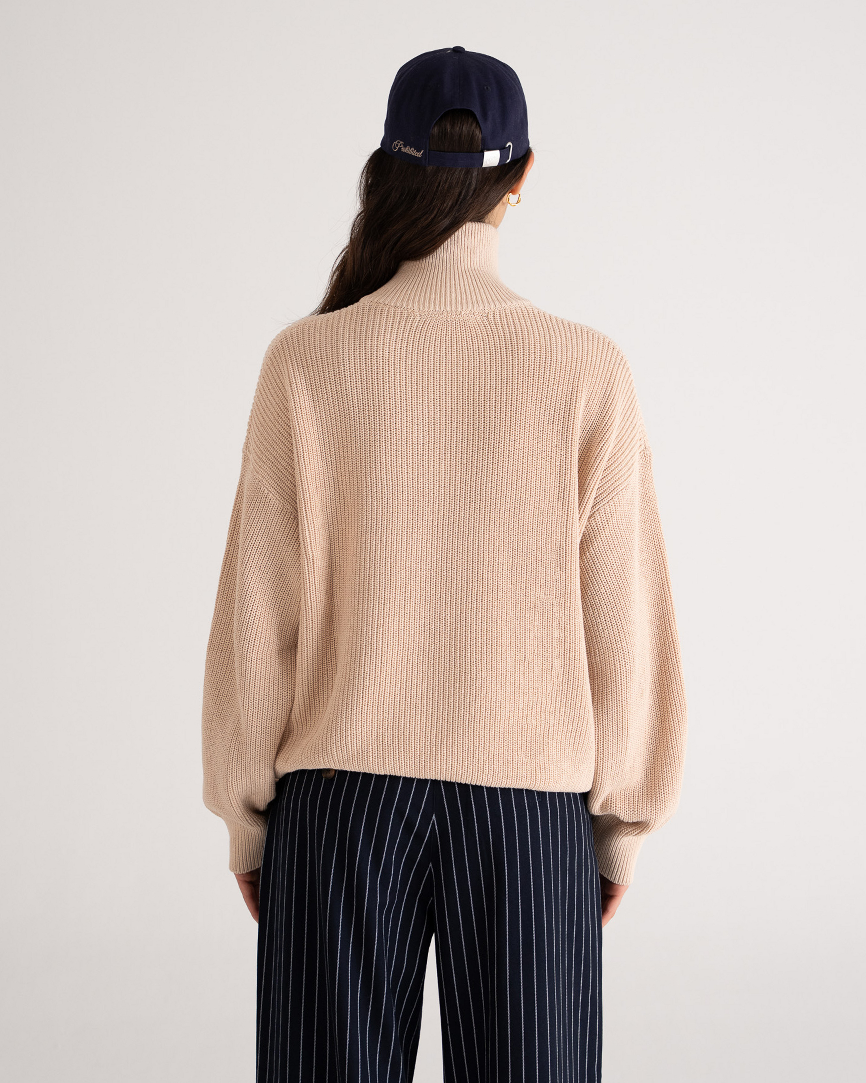Scout Knit Half-Zip Beige