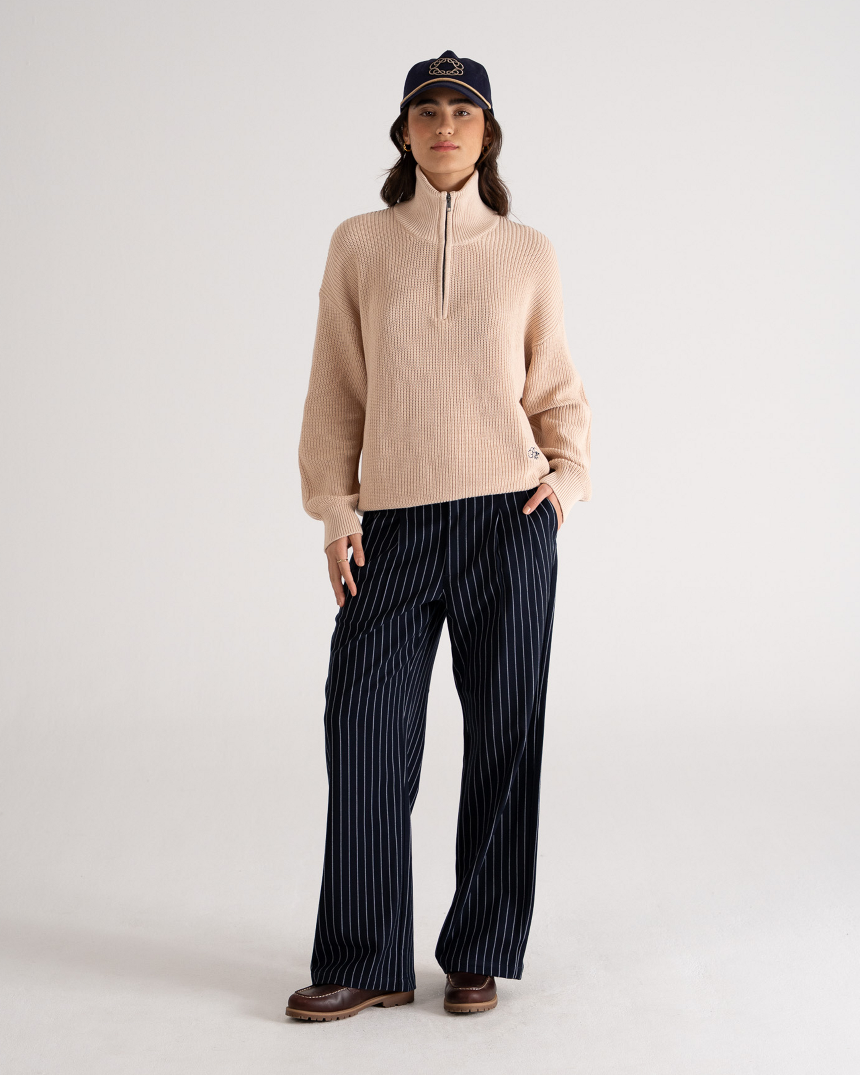 Scout Knit Half-Zip Beige