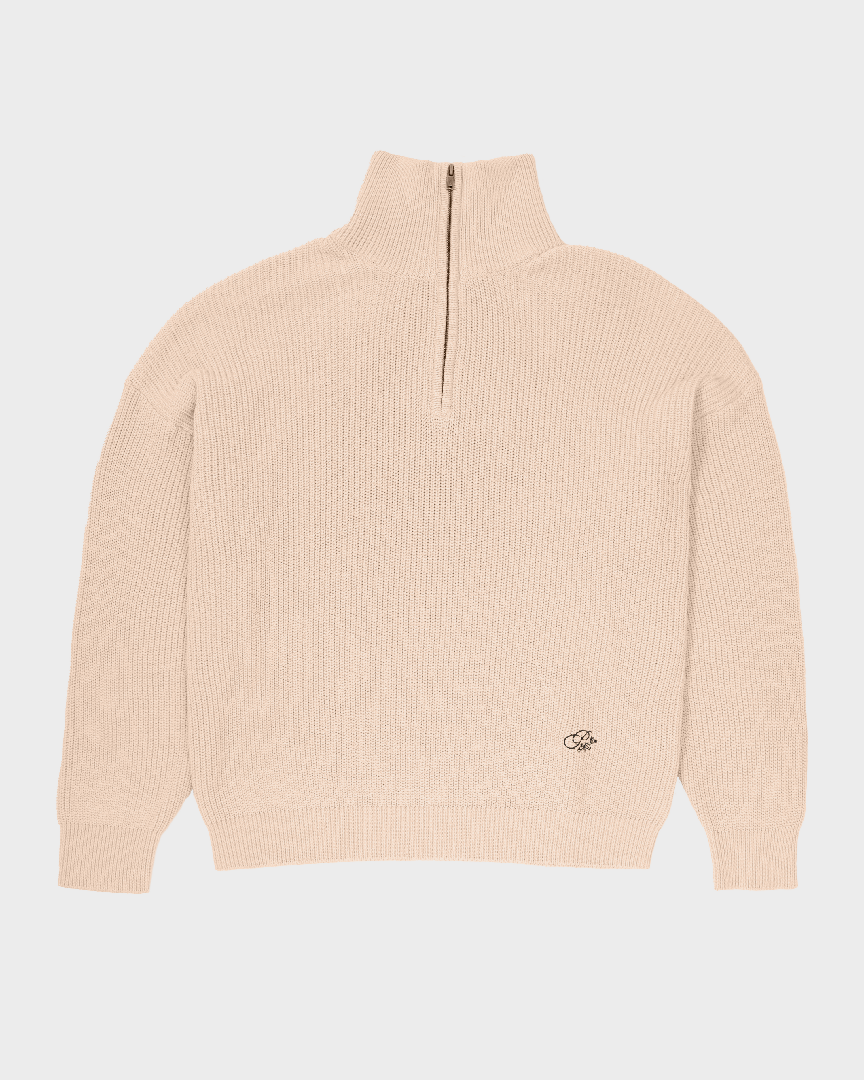 Scout Knit Half-Zip Beige