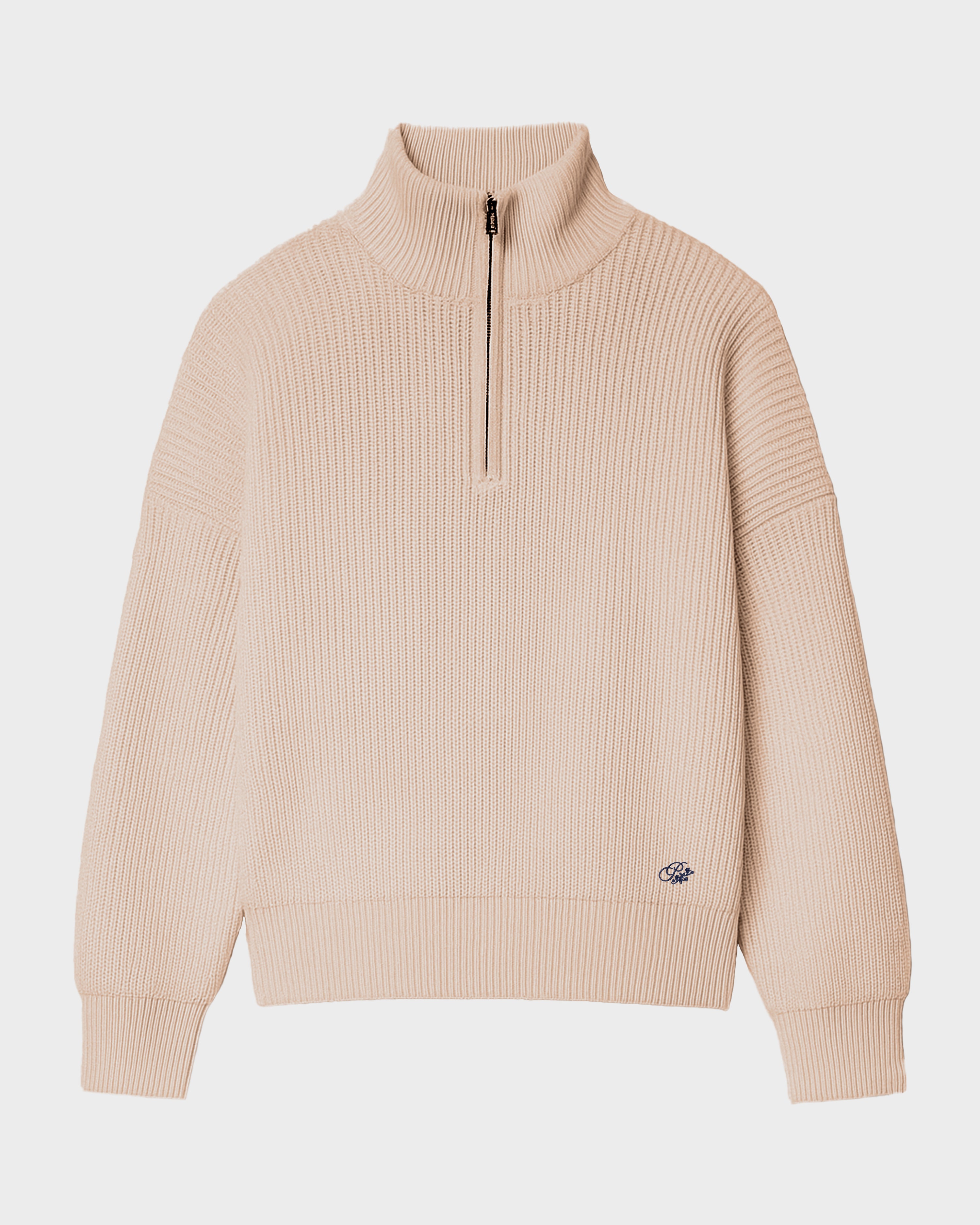 Scout Knit Half-Zip Beige