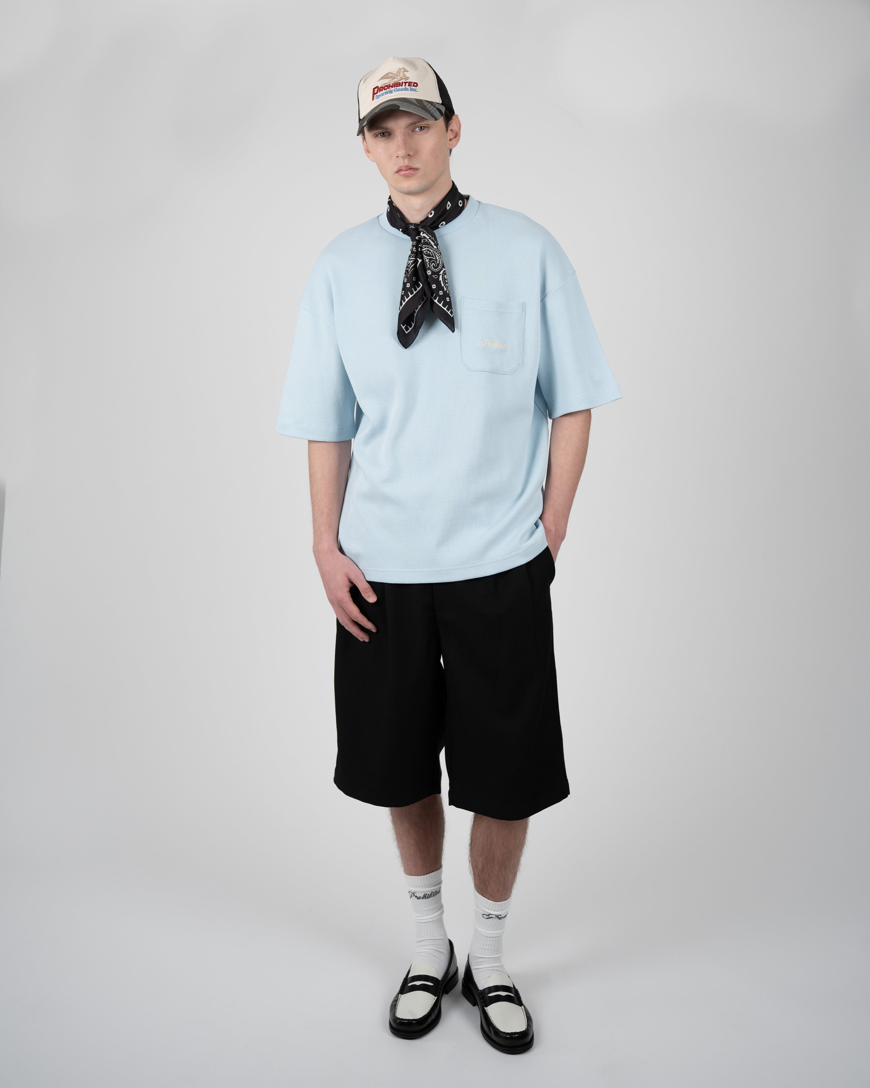 Seaside Waffle Tee Sky Blue