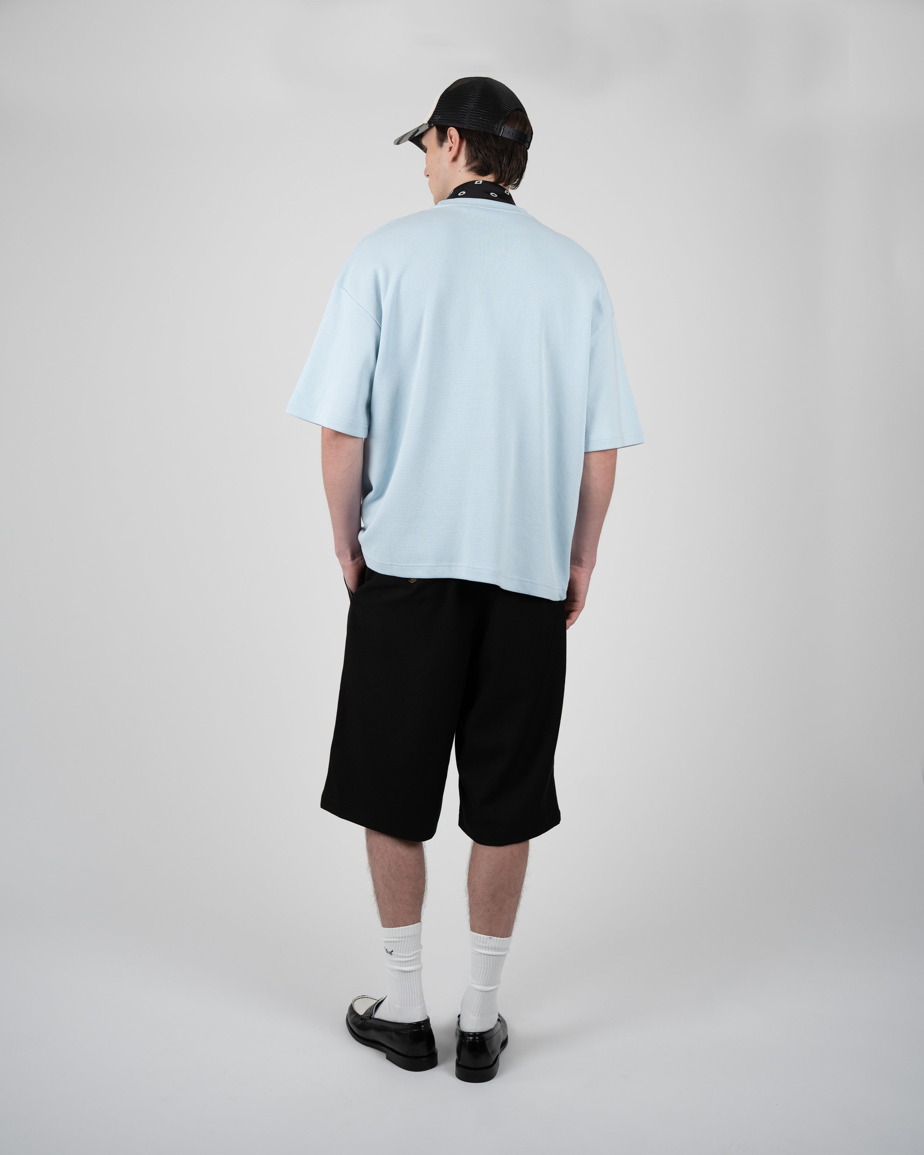 Seaside Waffle Tee Sky Blue