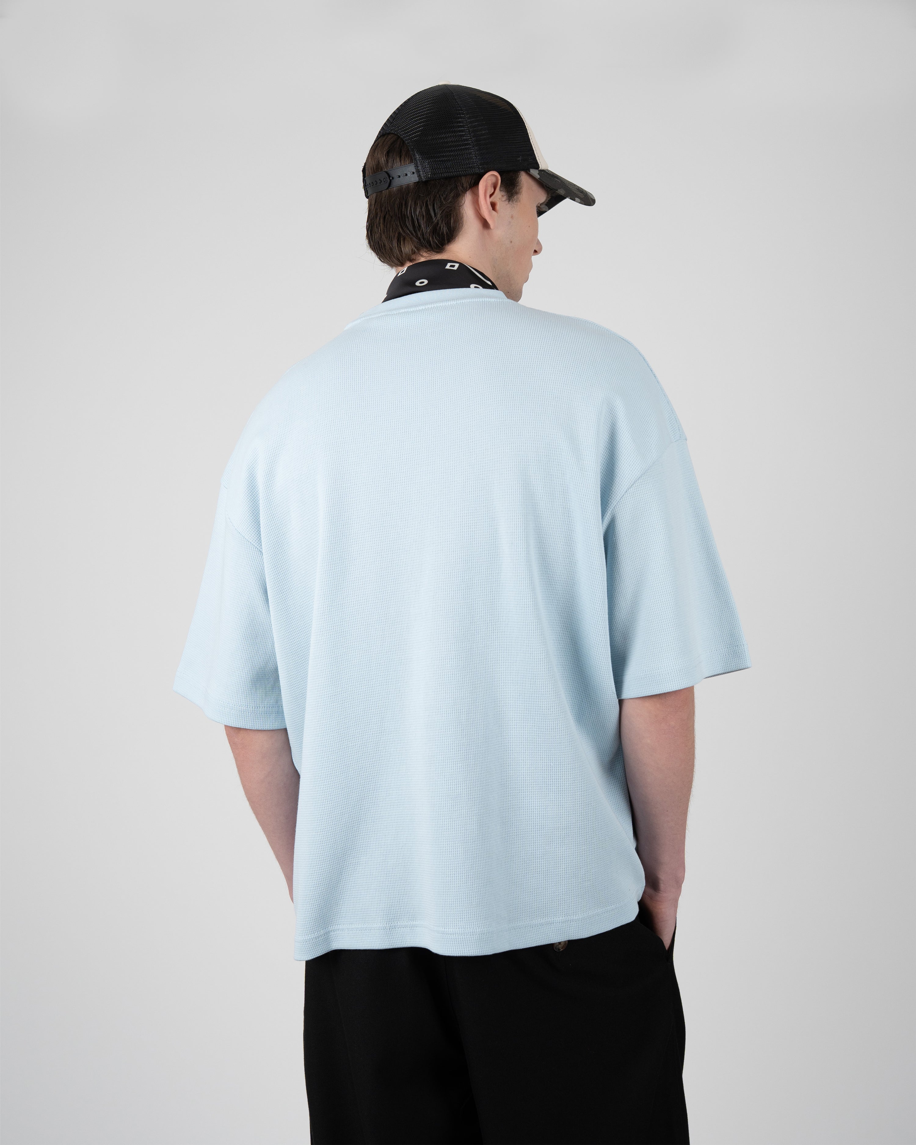 Seaside Waffle Tee Sky Blue