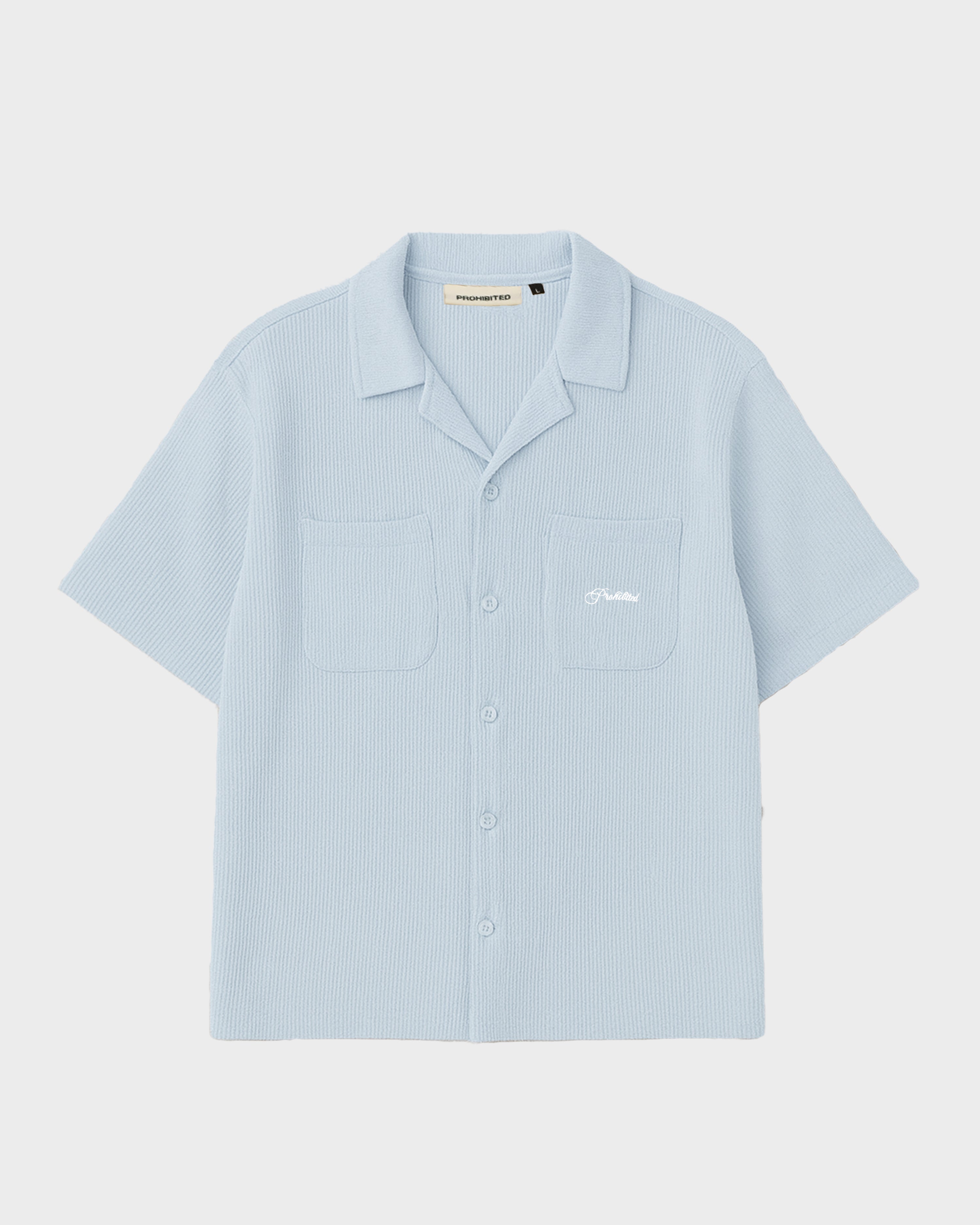 Seaside Waffle Shirt Sky Blue