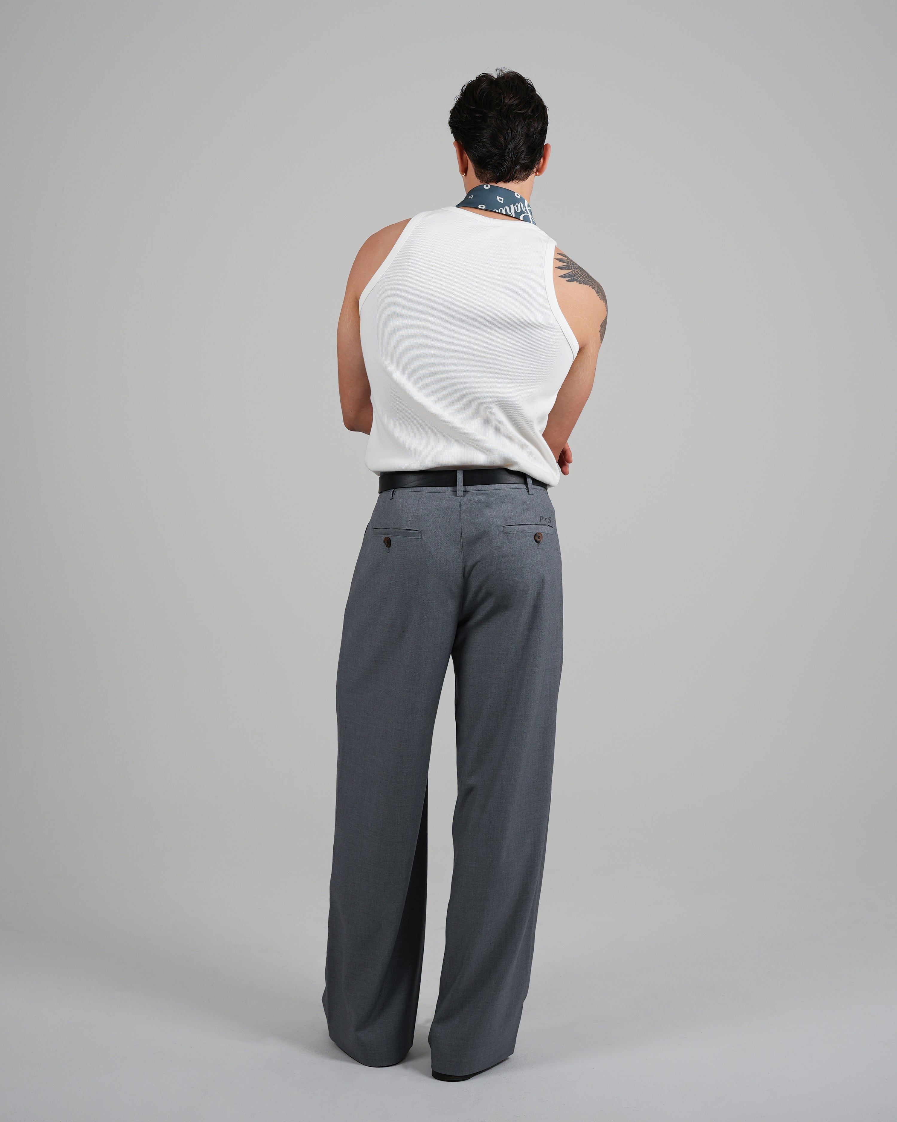 Simon Pleated Pants Grey