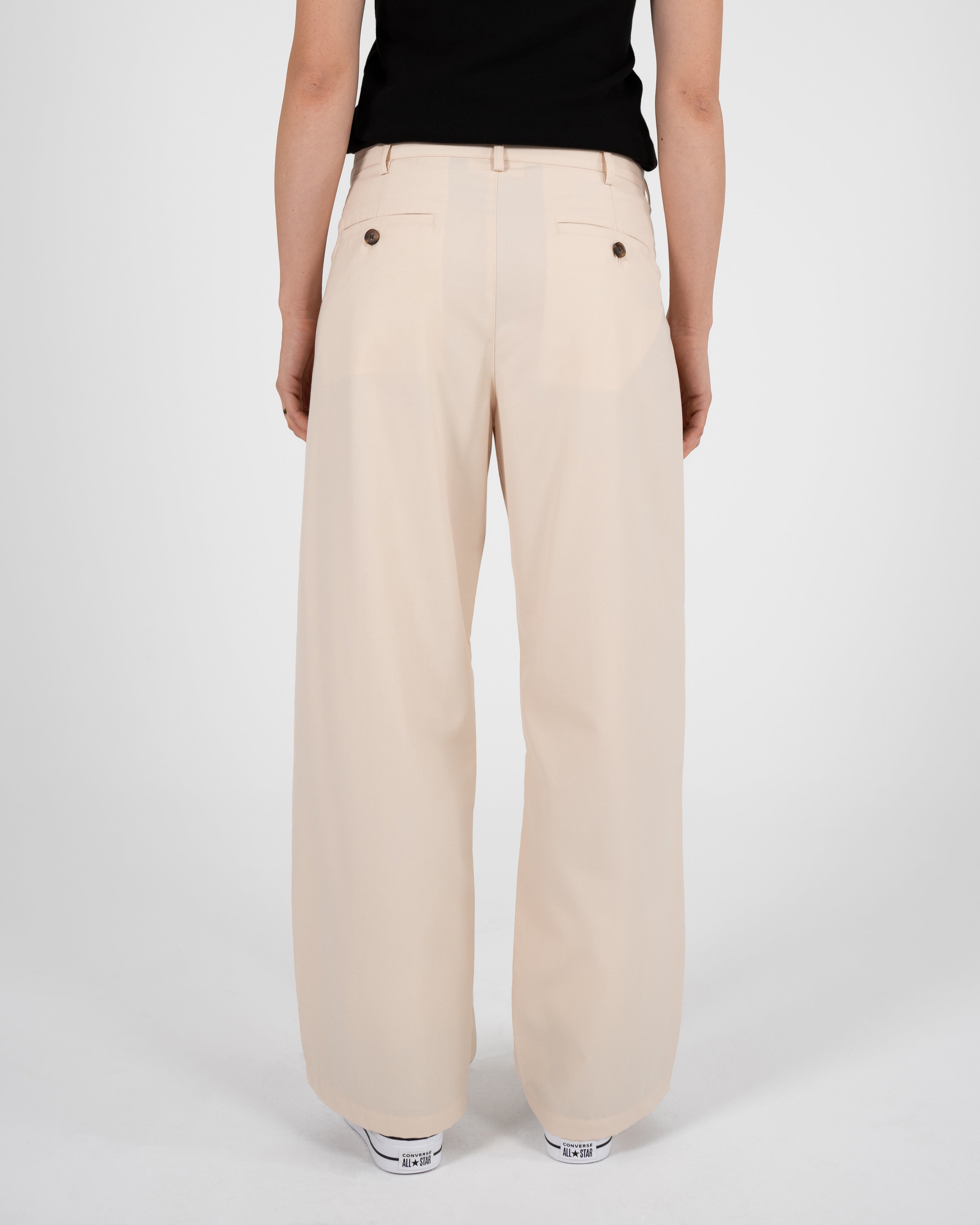 SoHo Pleated Pants Vintage Cream