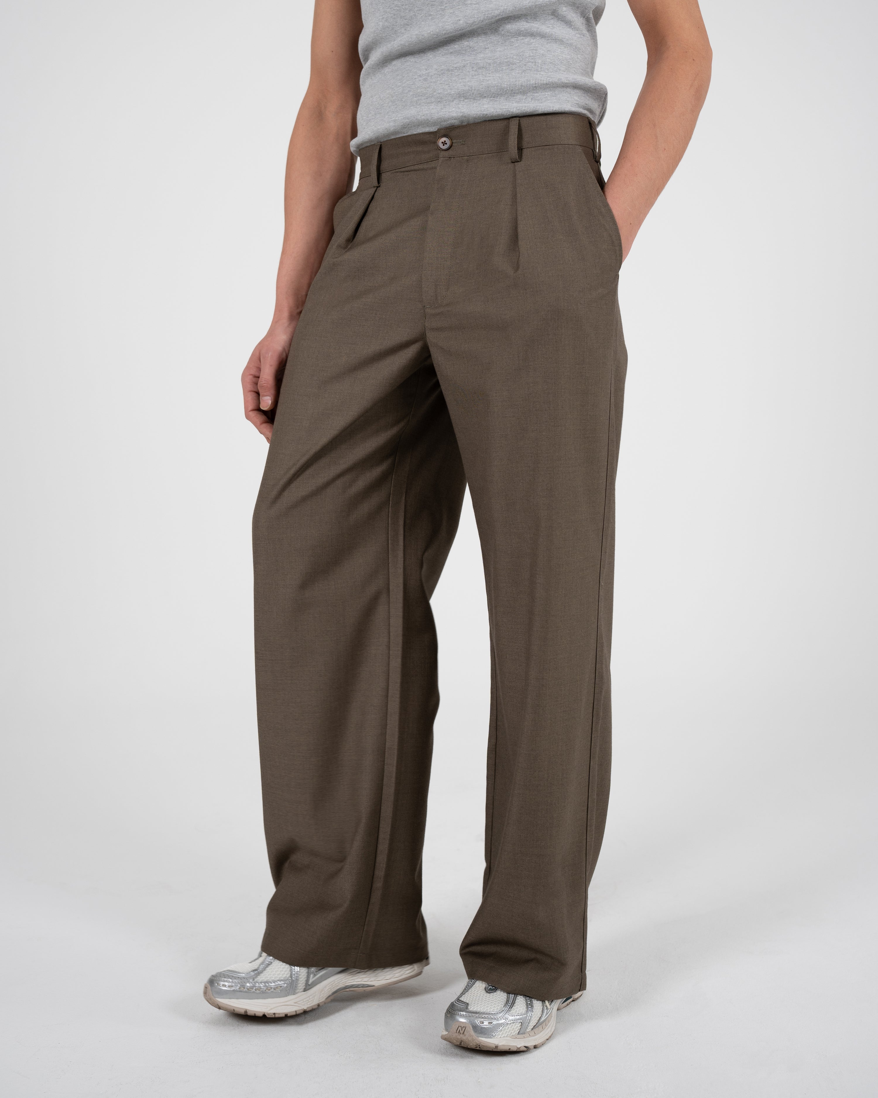 SoHo Pleated Pants Vintage Khaki
