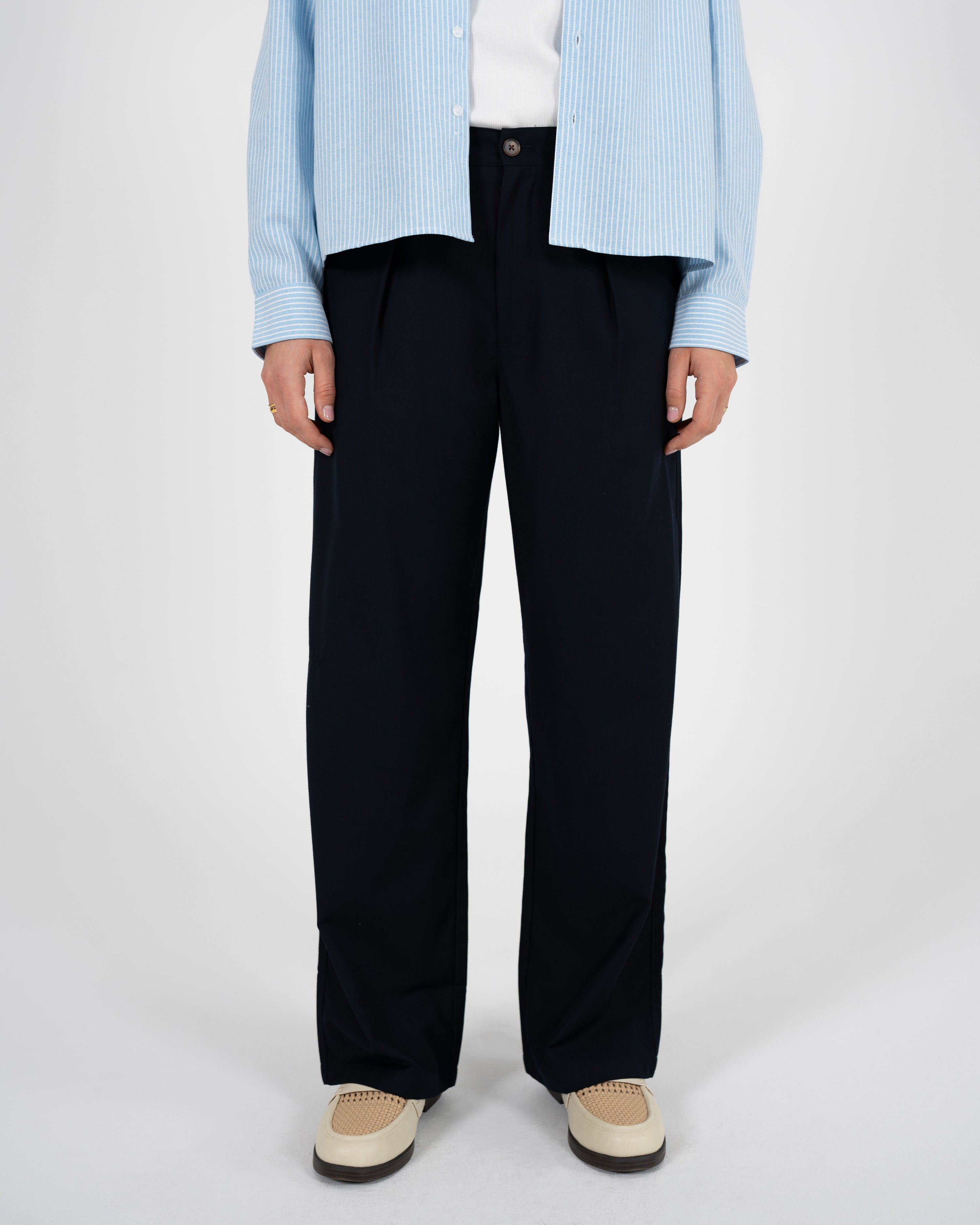 SoHo Pleated Pants Vintage Navy