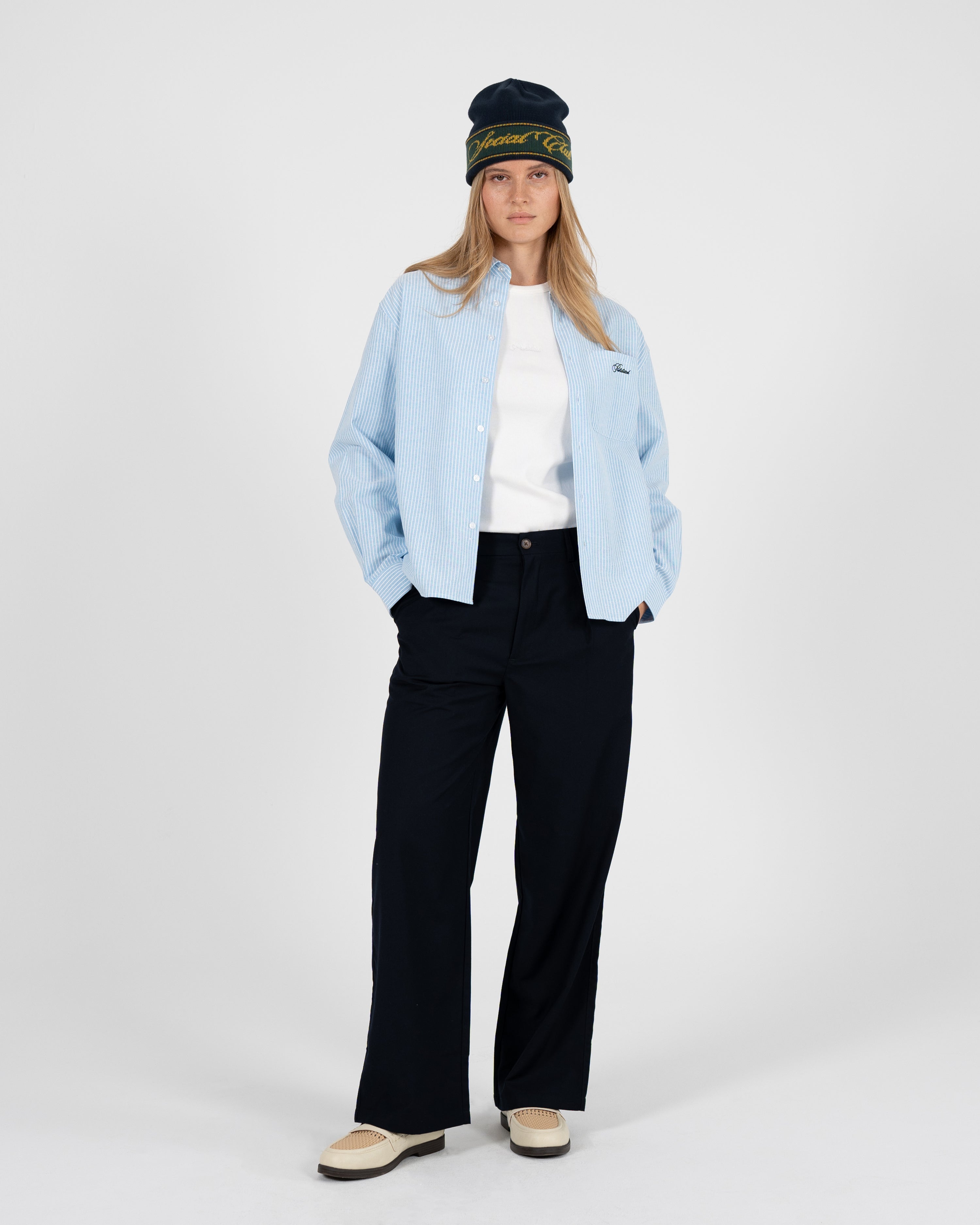 SoHo Pleated Pants Vintage Navy