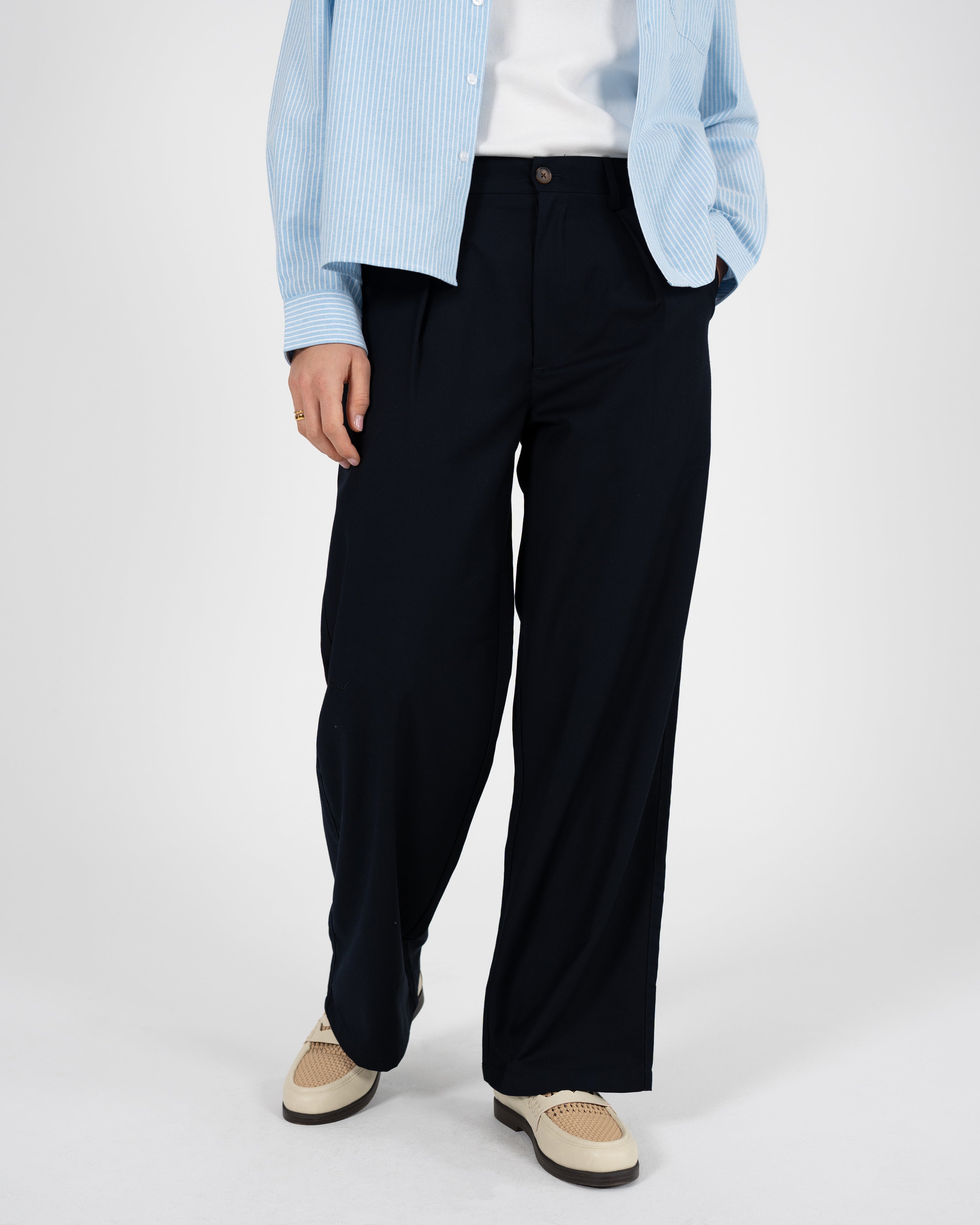 SoHo Pleated Pants Vintage Navy