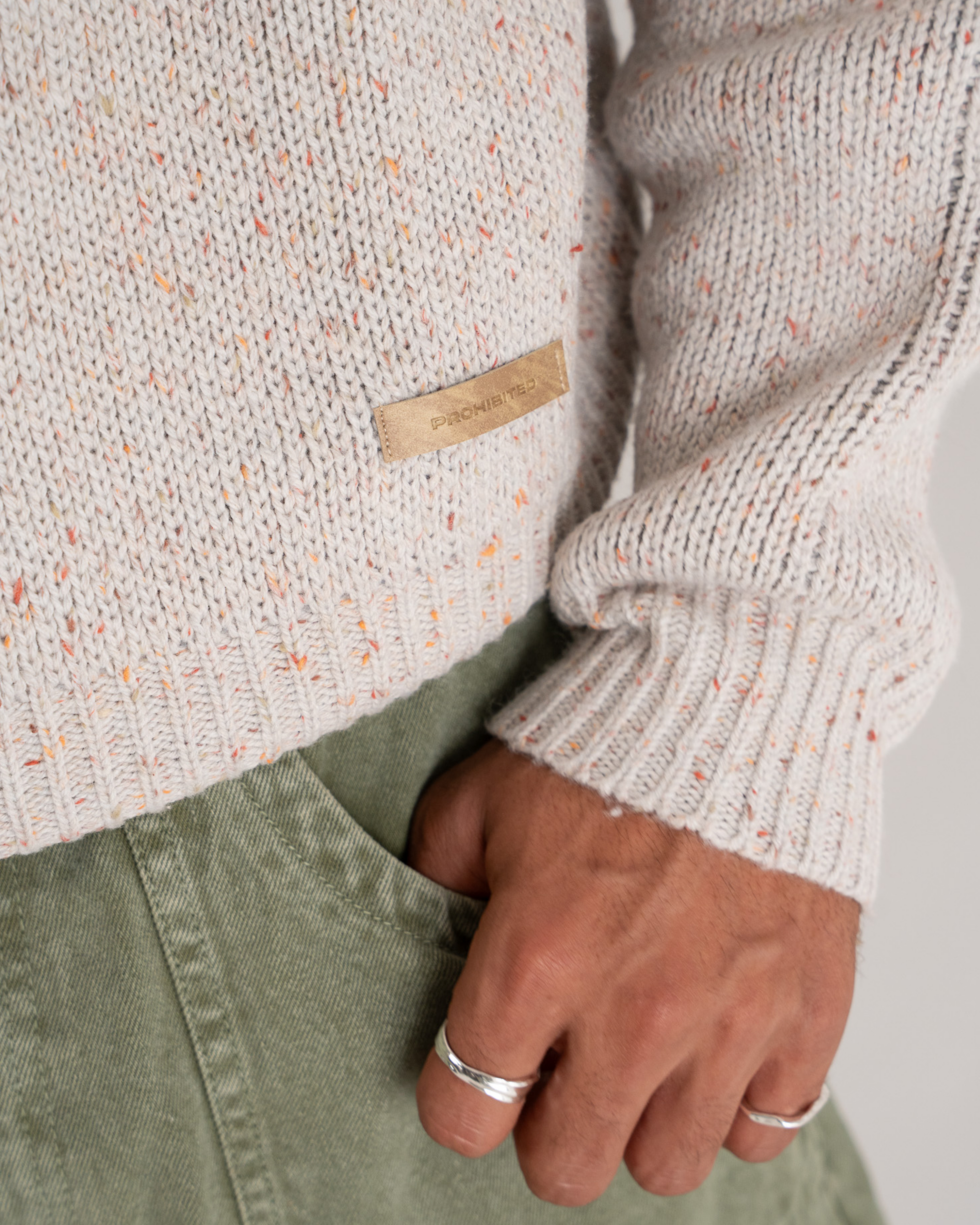 Sprout Knit Sweater Grey
