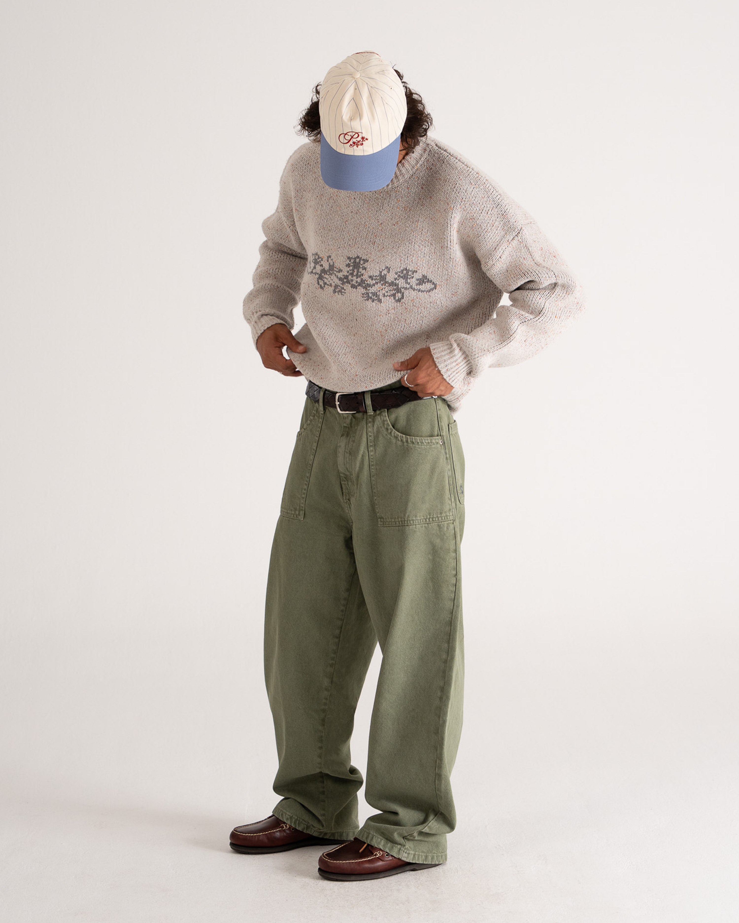 Sprout Knit Sweater Grey