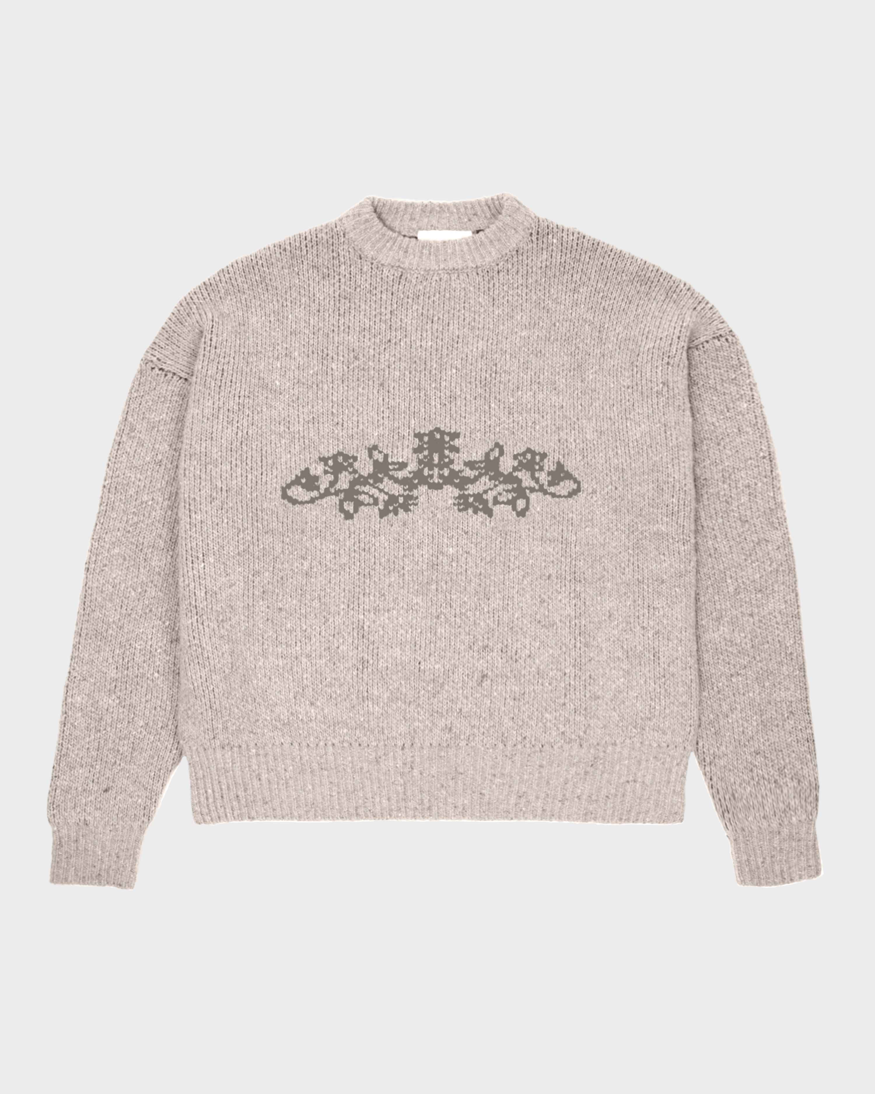 Sprout Knit Sweater Grey