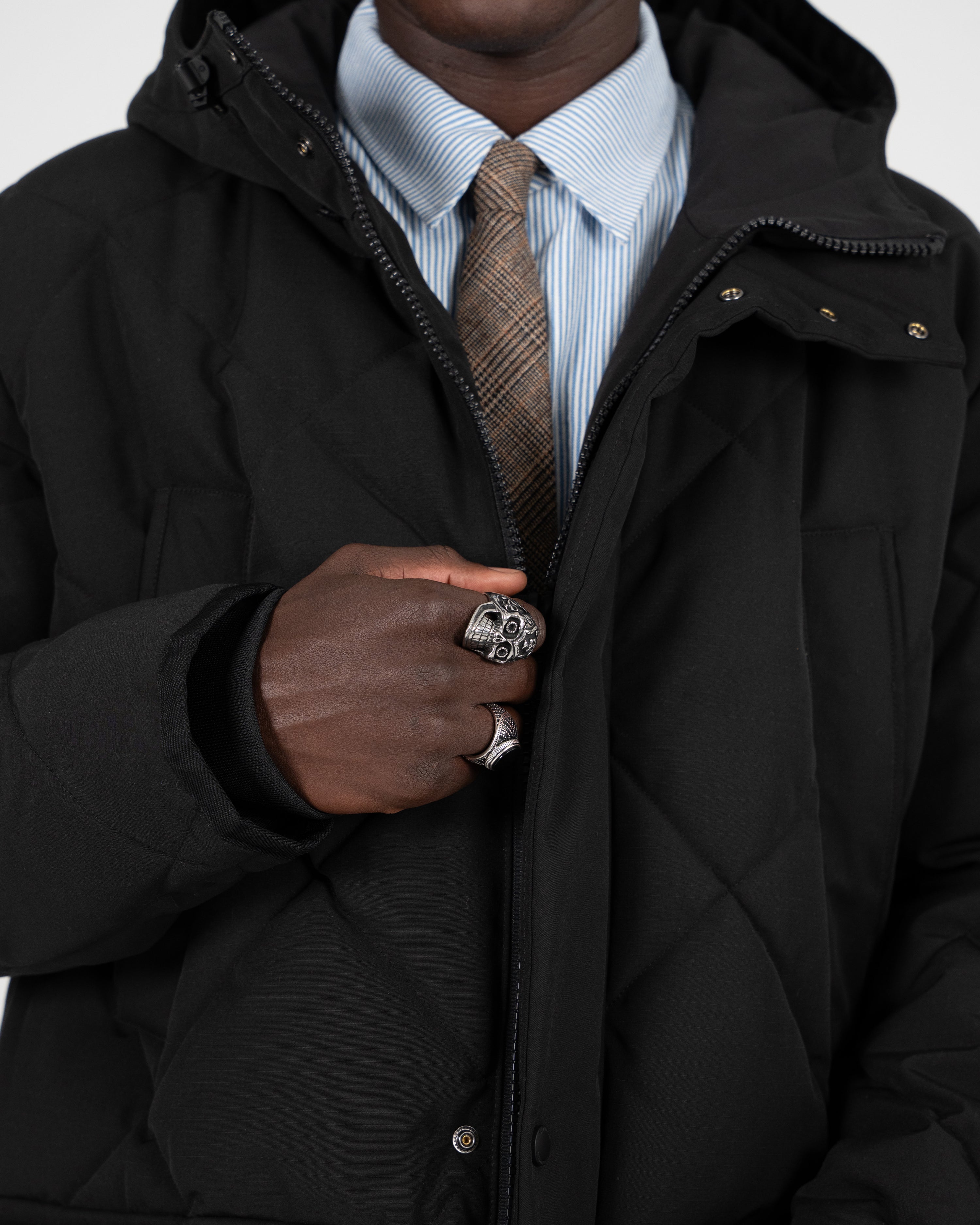 The Swiss Yuppie Winter Parka Black