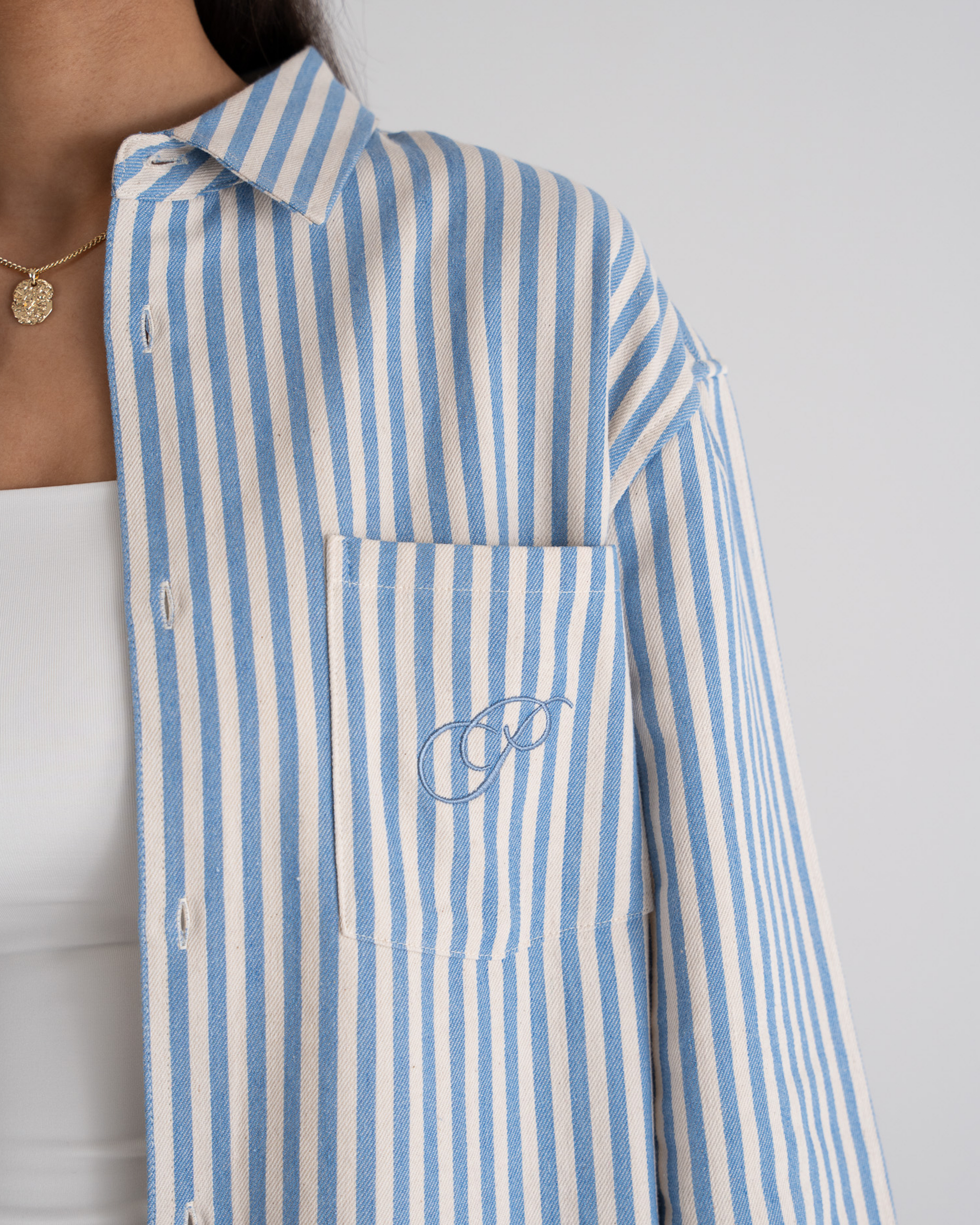 Striped Vacation Shirt Blue