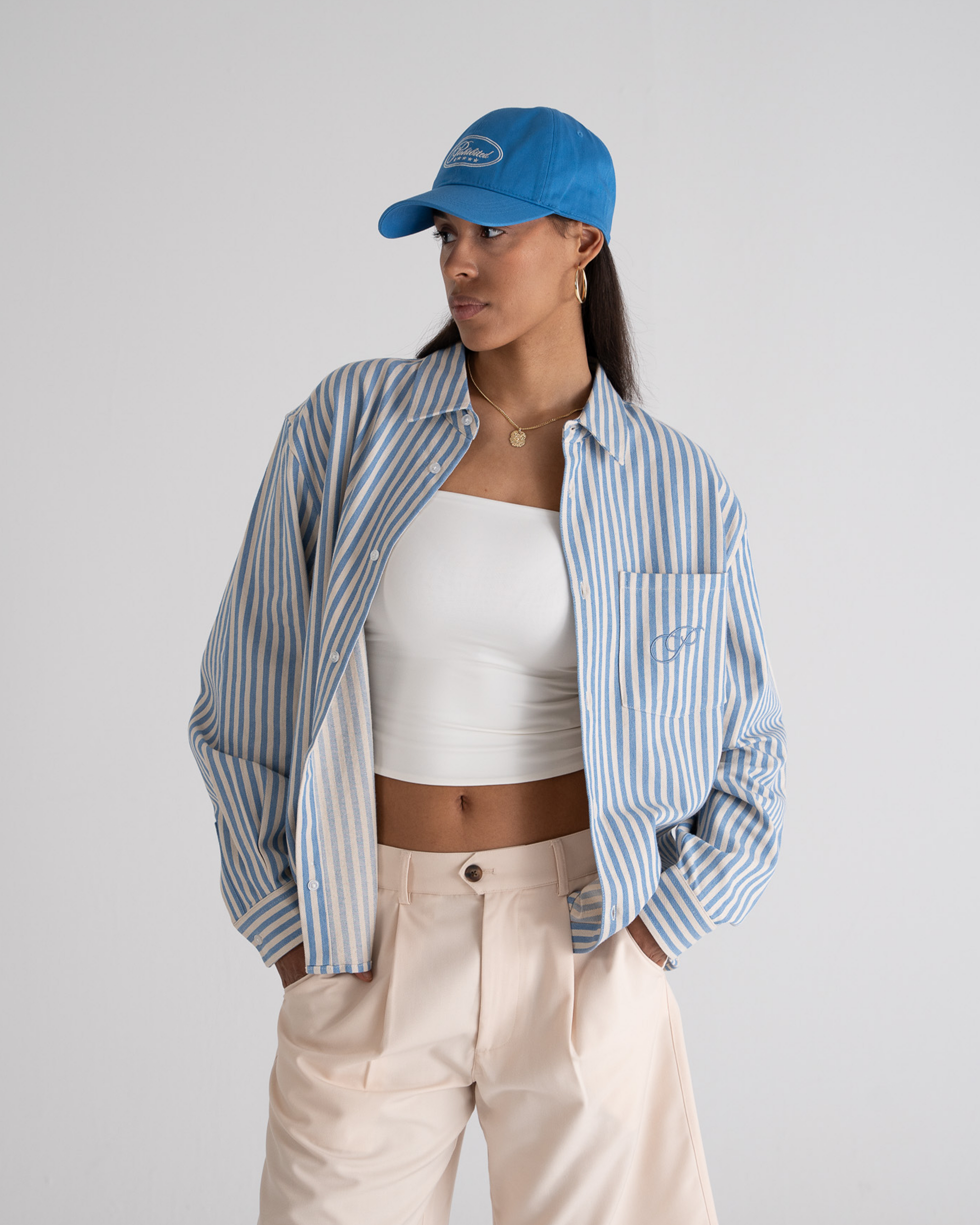 Striped Vacation Shirt Blue