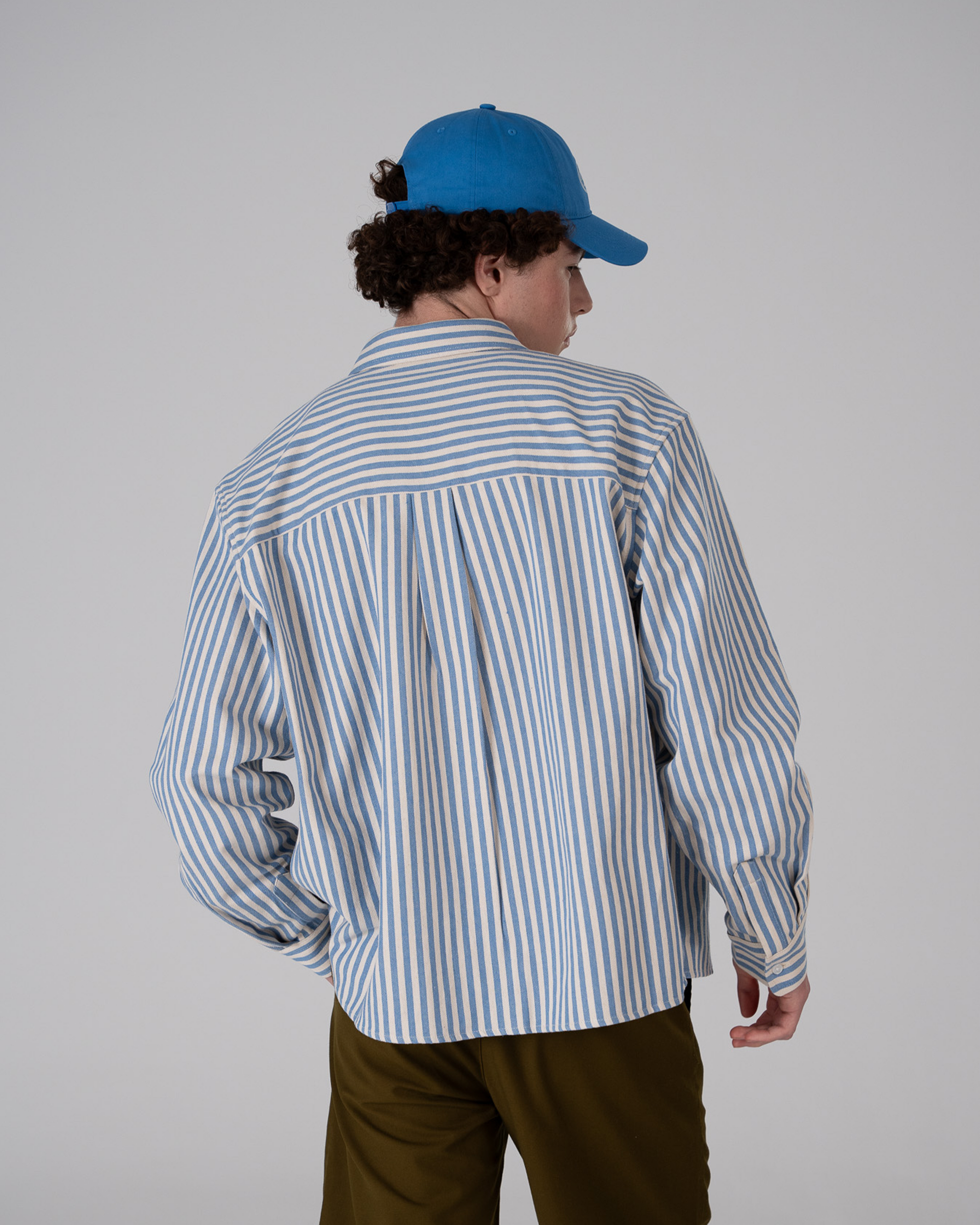 Striped Vacation Shirt Blue