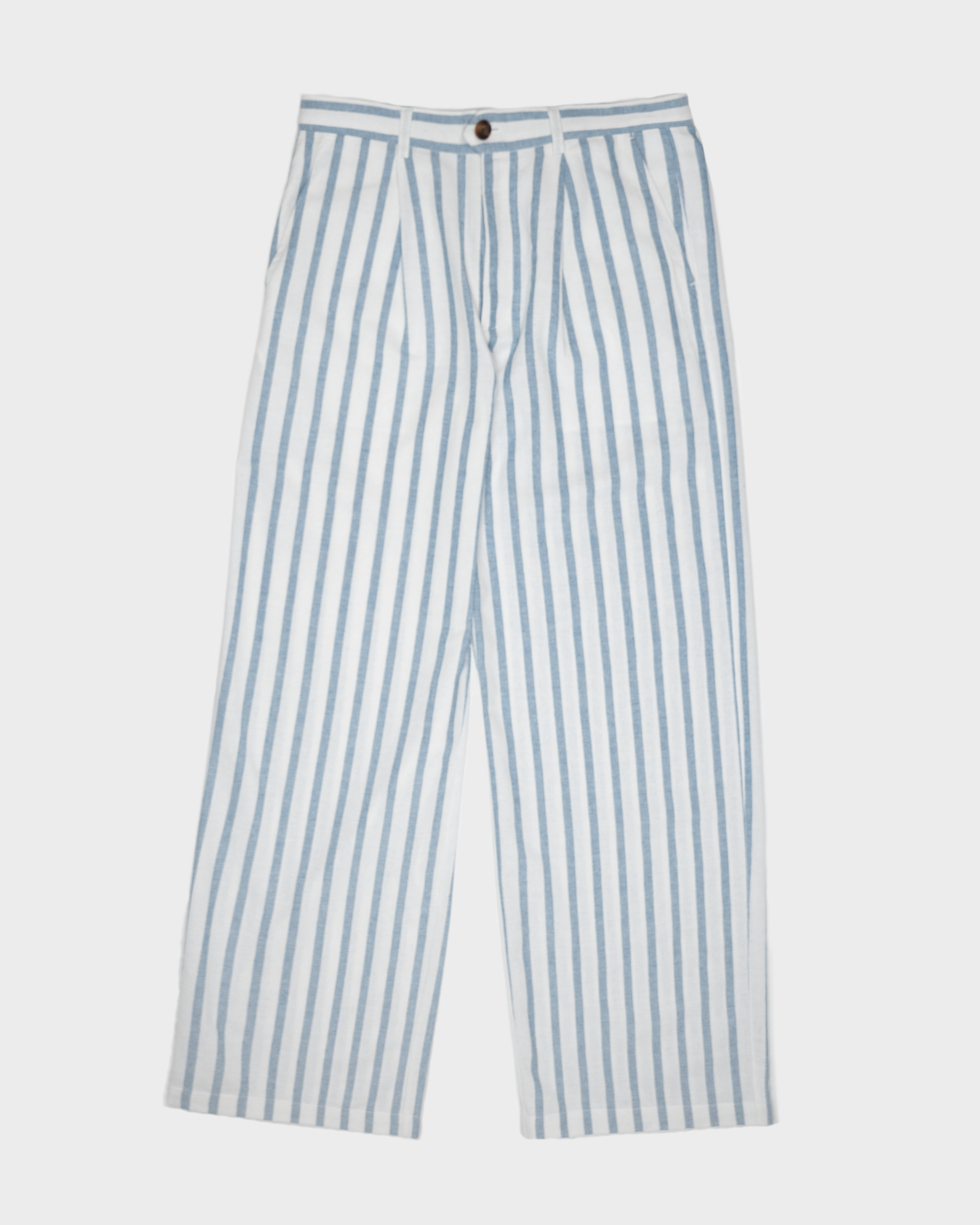 Striped Linen Pants Blue