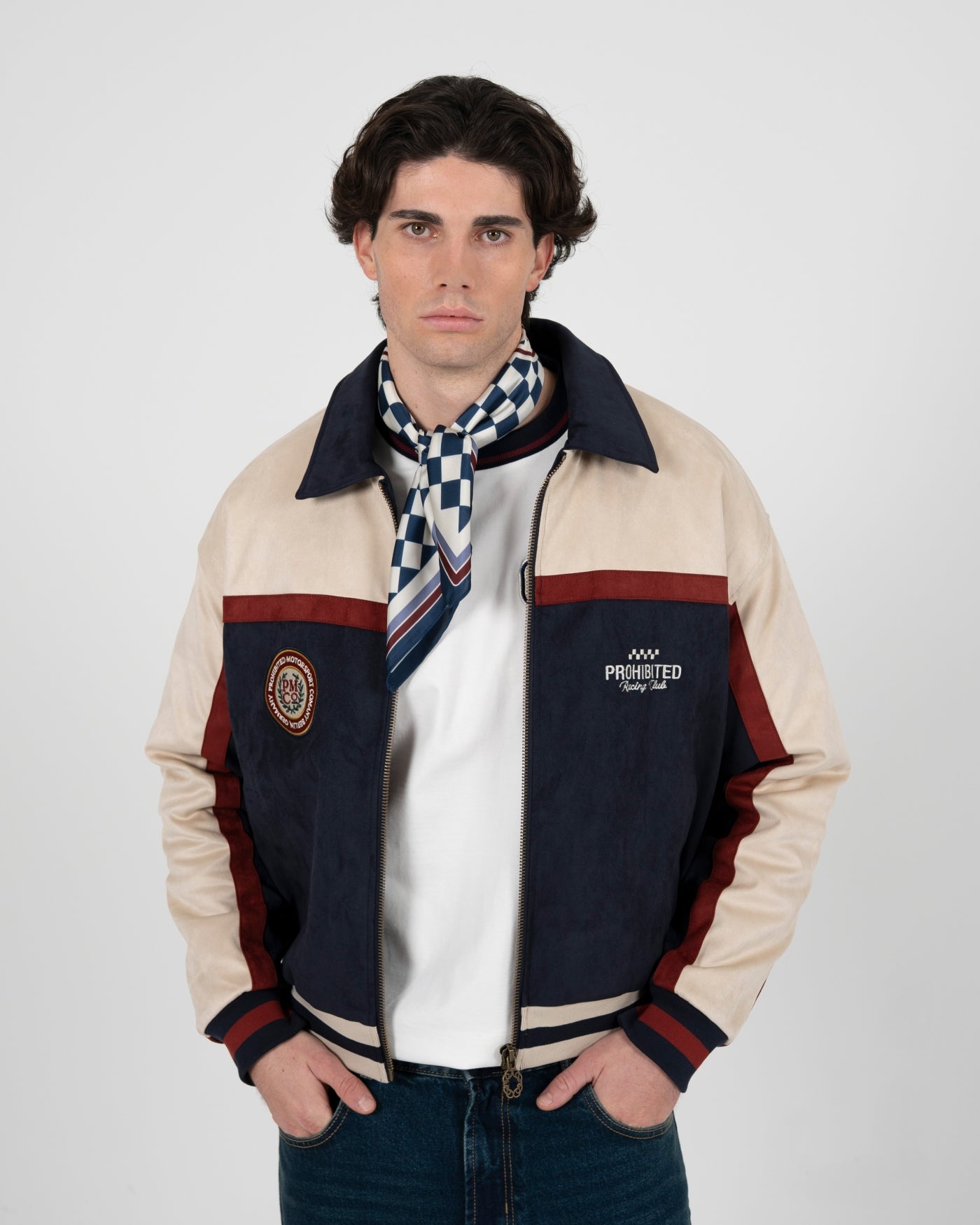 Suede Club Jacket | Navy