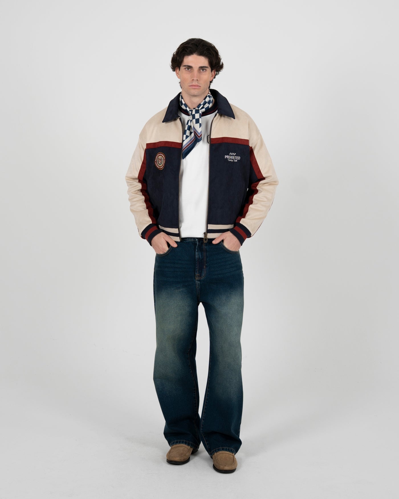 Suede Club Jacket | Navy