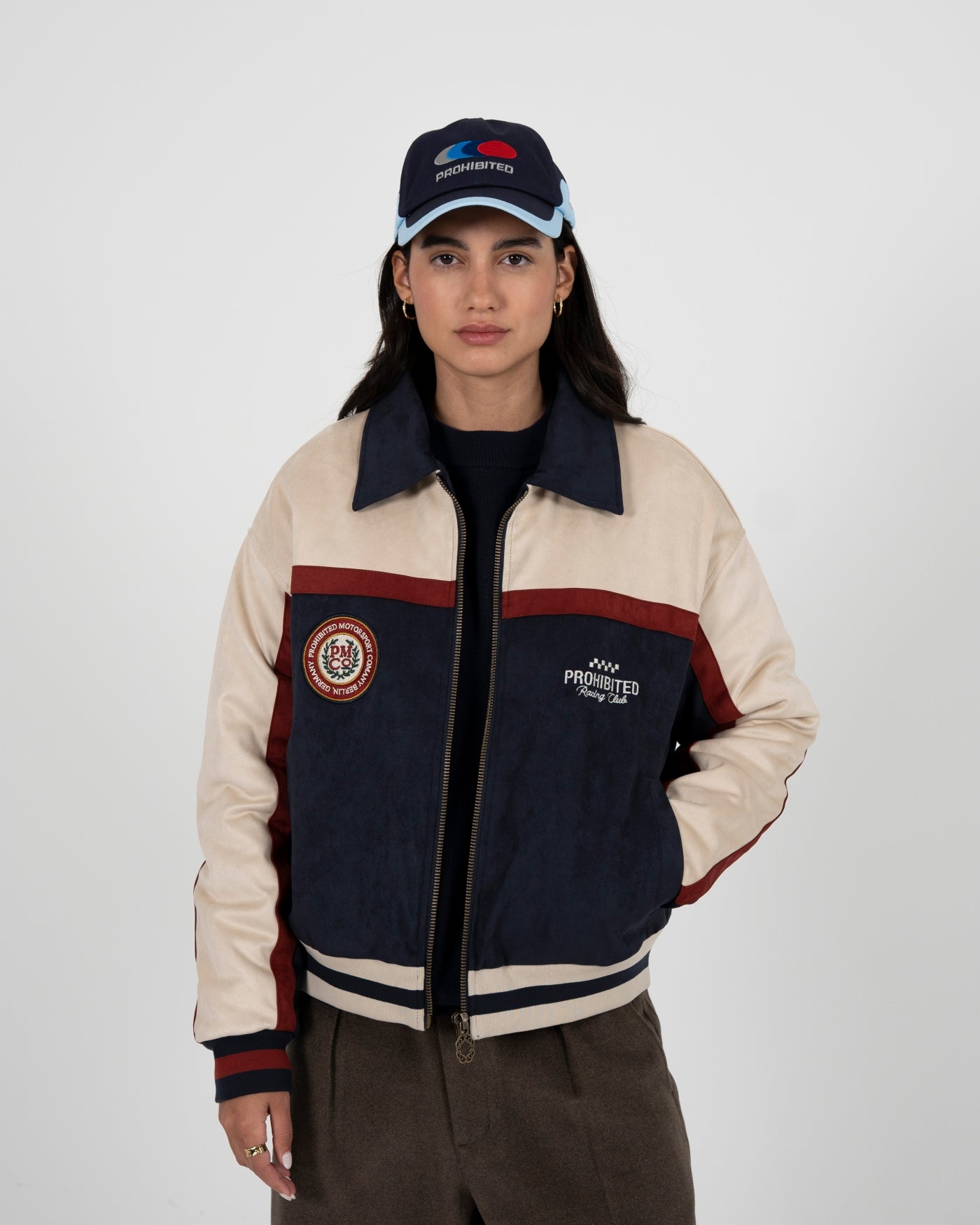 Suede Club Jacket | Navy