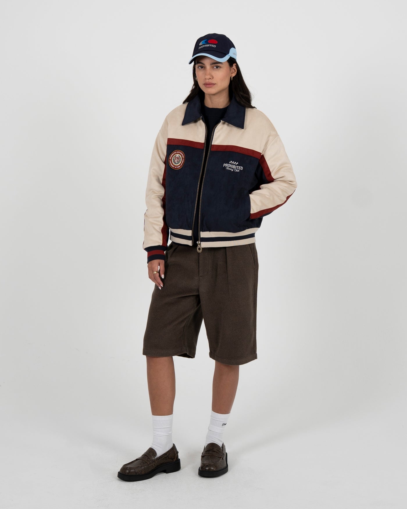 Suede Club Jacket | Navy