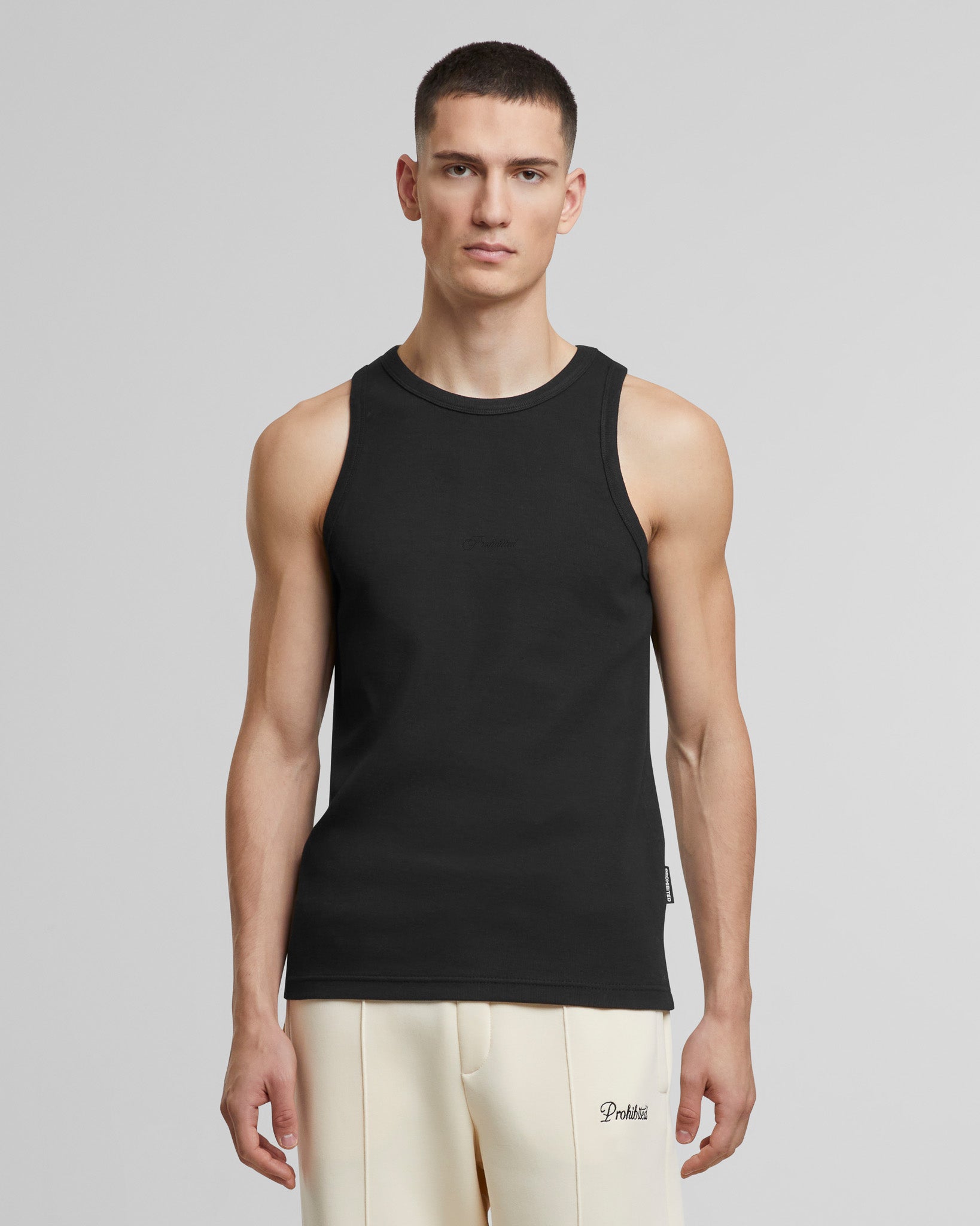 The Embroidery Tank Top | Black
