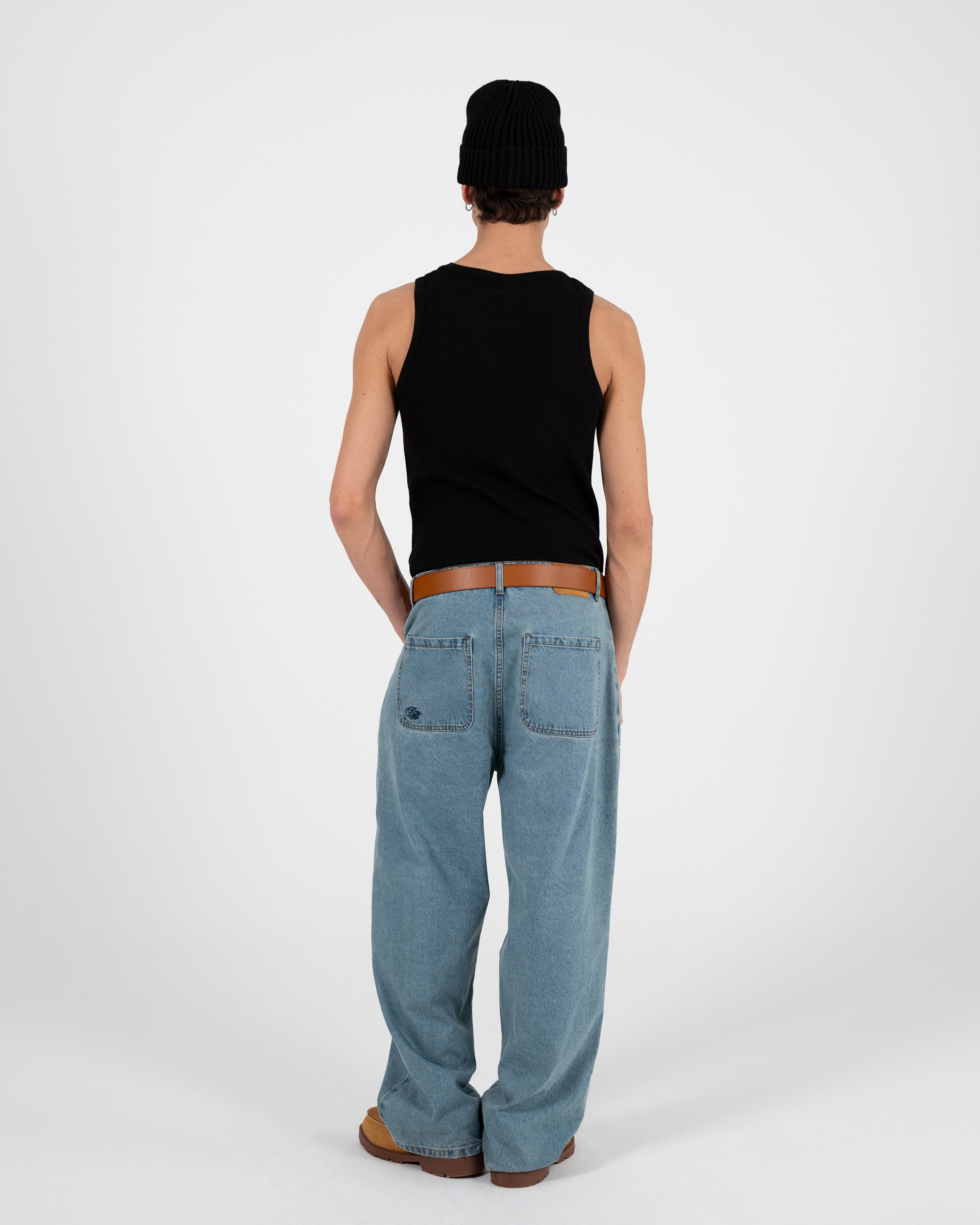 The Embroidery Tank Top Black