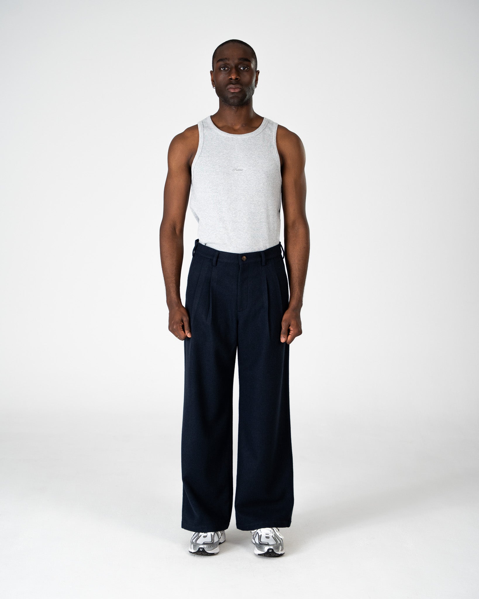 The Embroidery Tank Top | Grey Melange