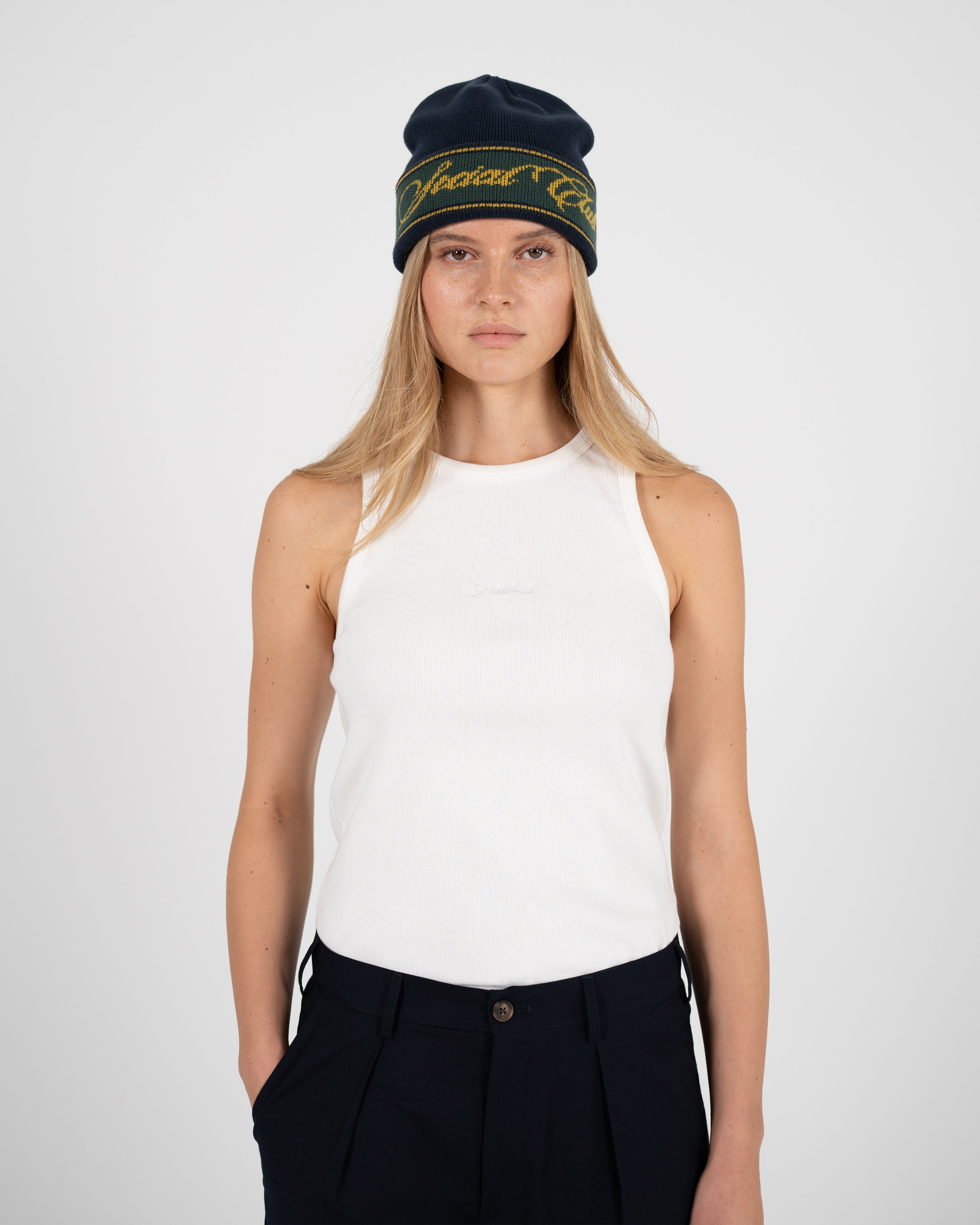 The Embroidery Tank Top Off-White