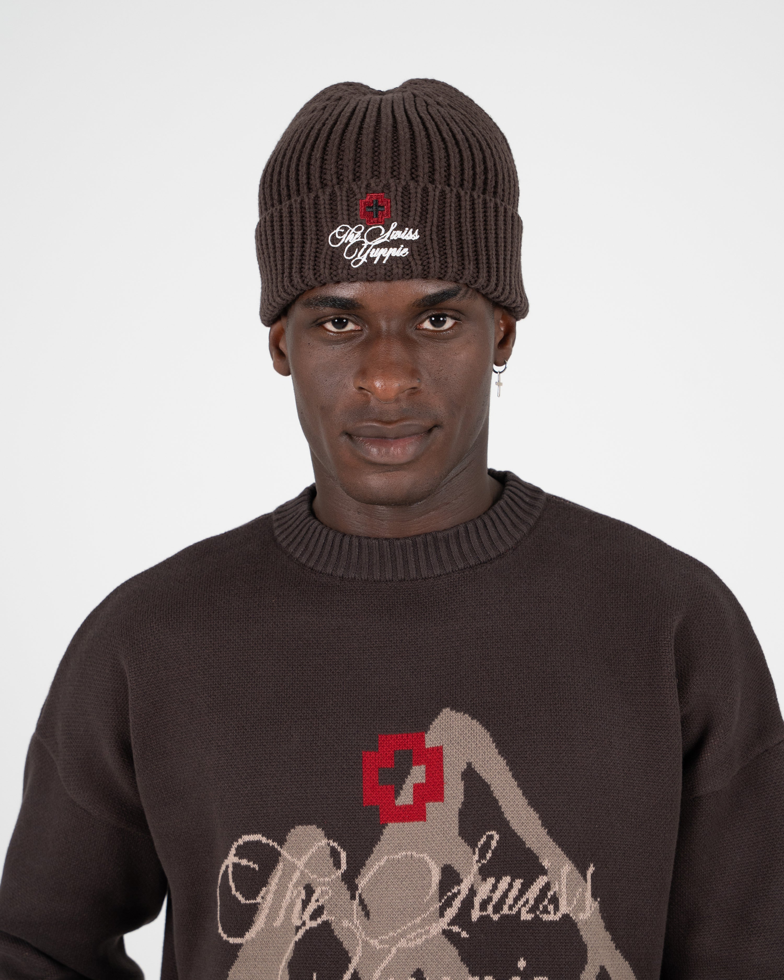 The Swiss Yuppie Beanie Brown