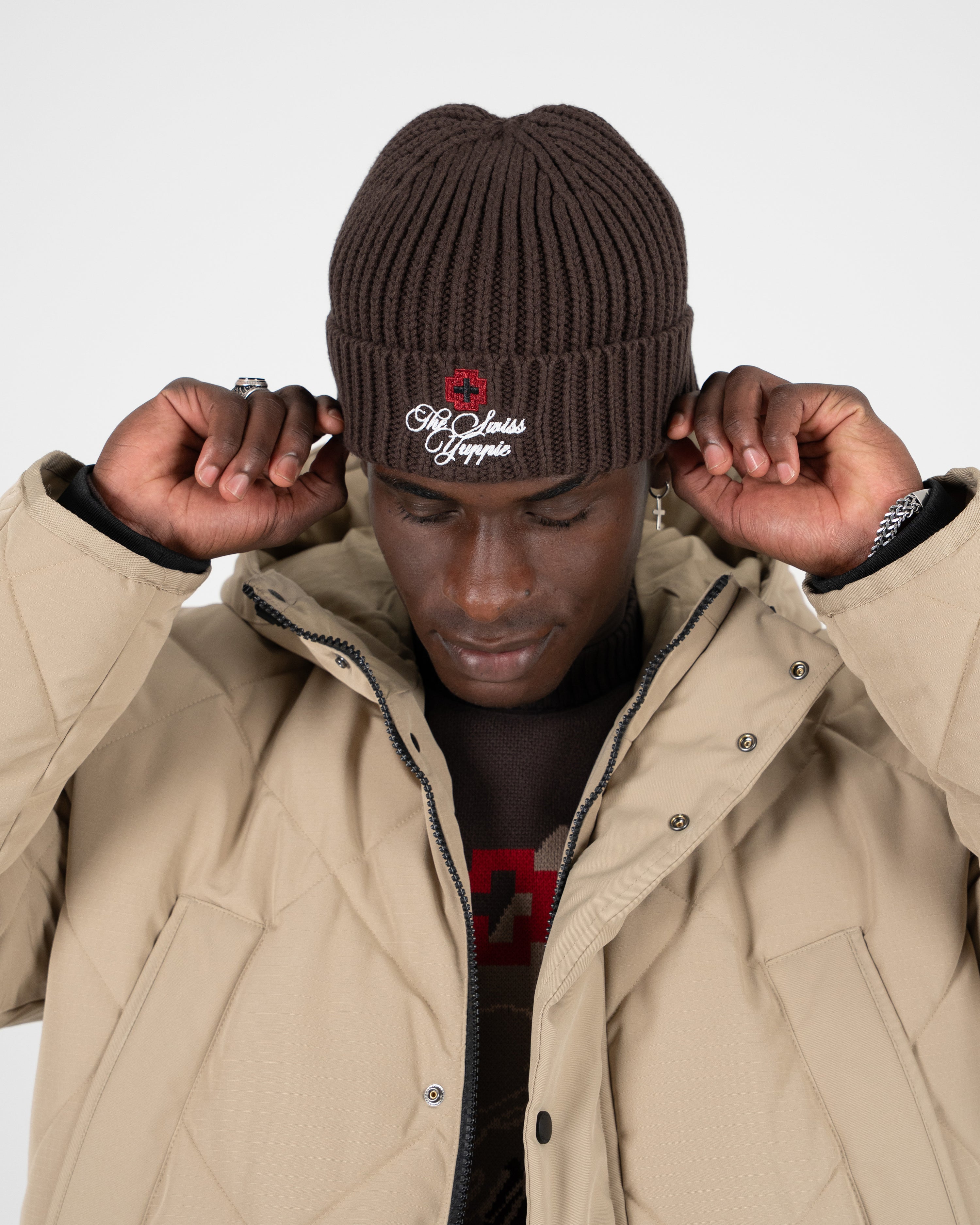 The Swiss Yuppie Beanie Brown