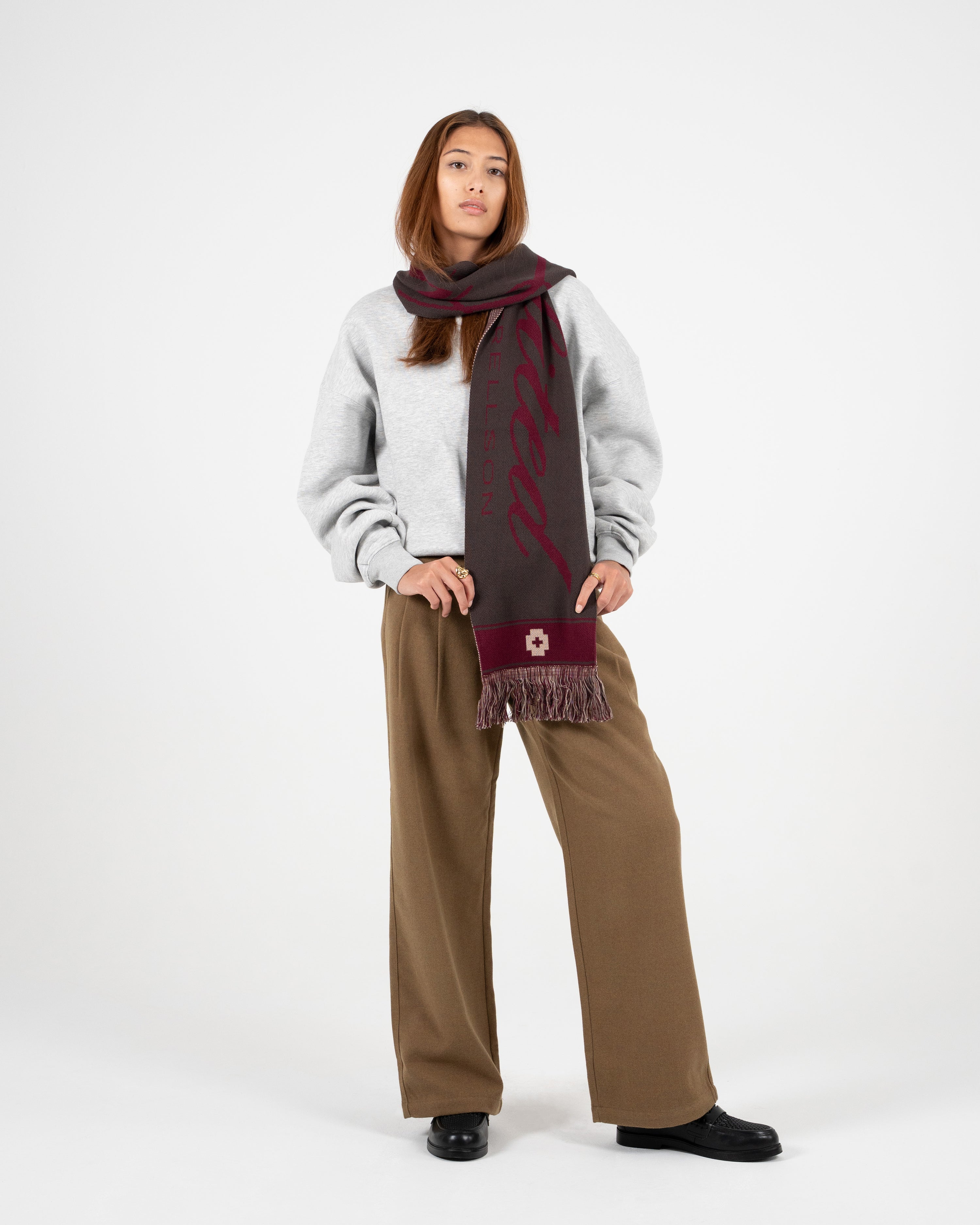 The Swiss Yuppie Scarf Brown