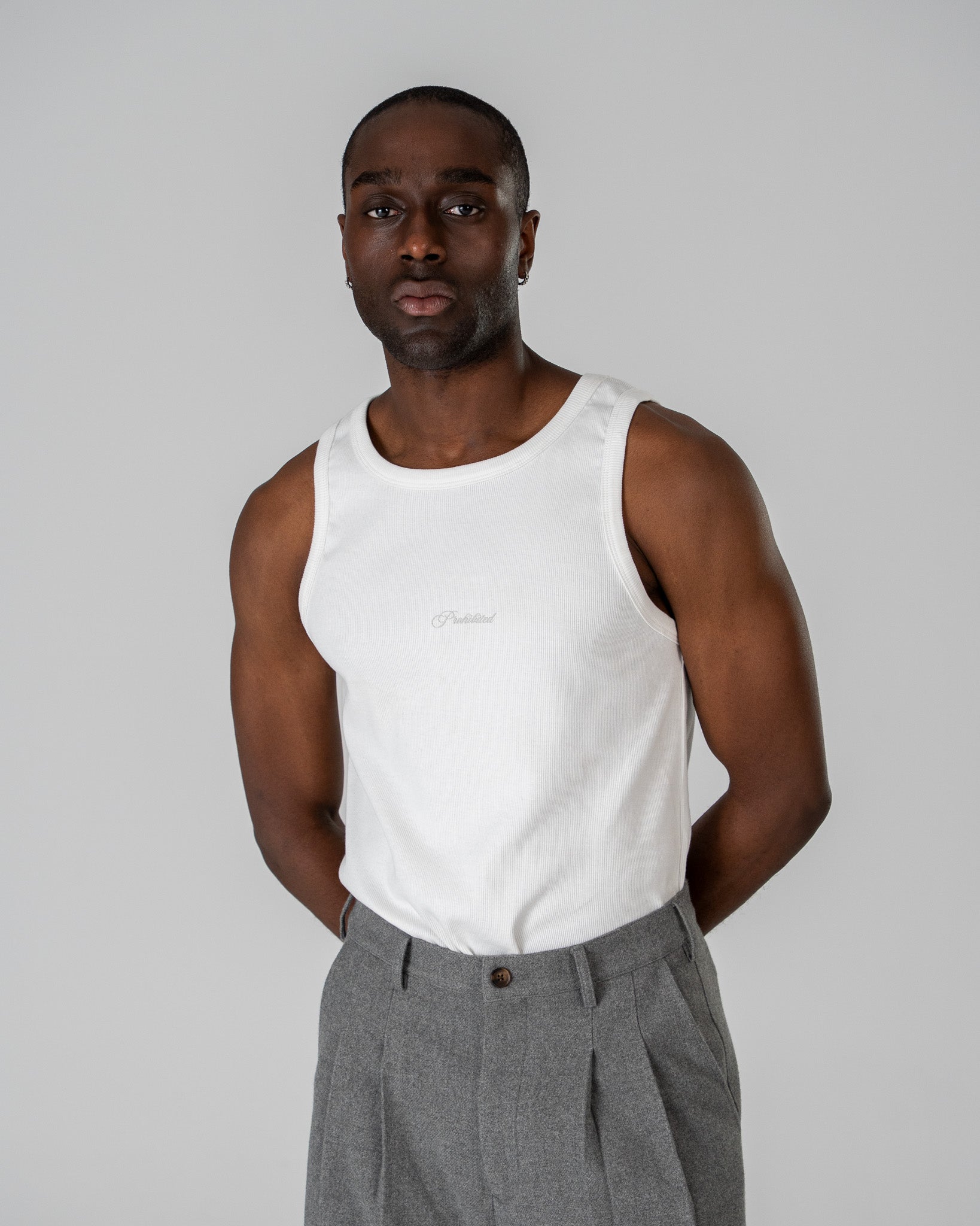The Embroidery Tank Top Off-White