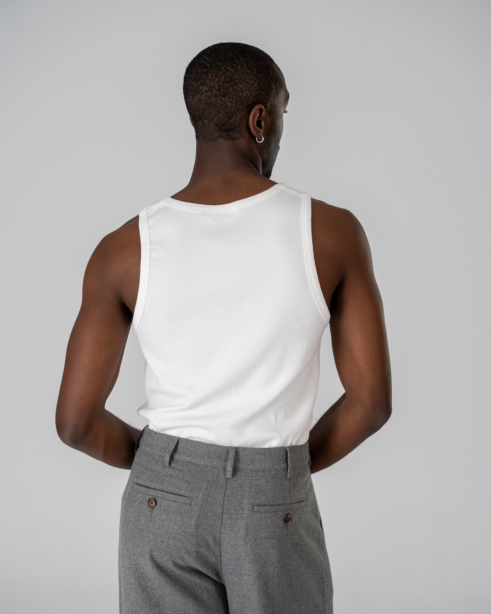 The Embroidery Tank Top Off-White