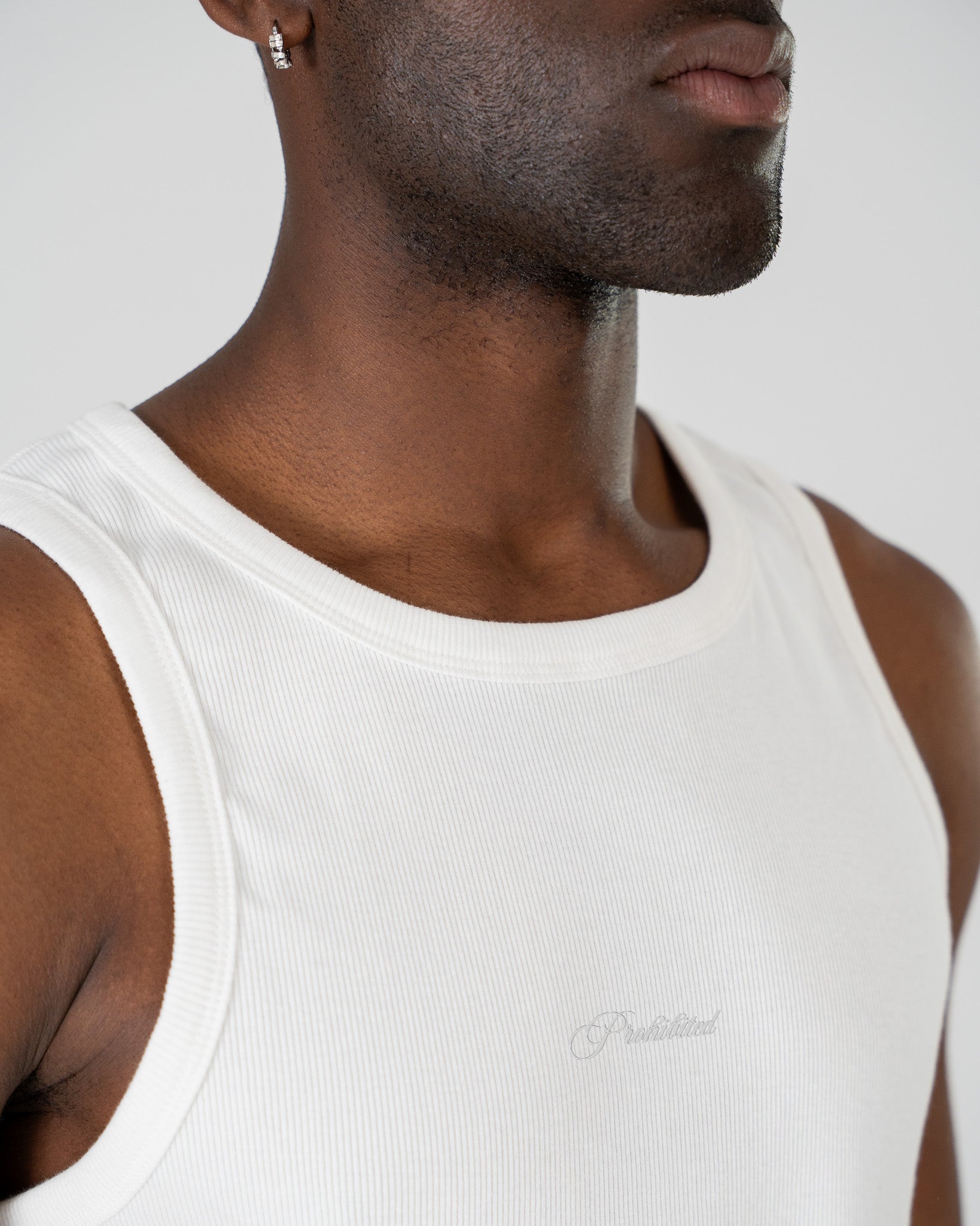 The Embroidery Tank Top Off-White