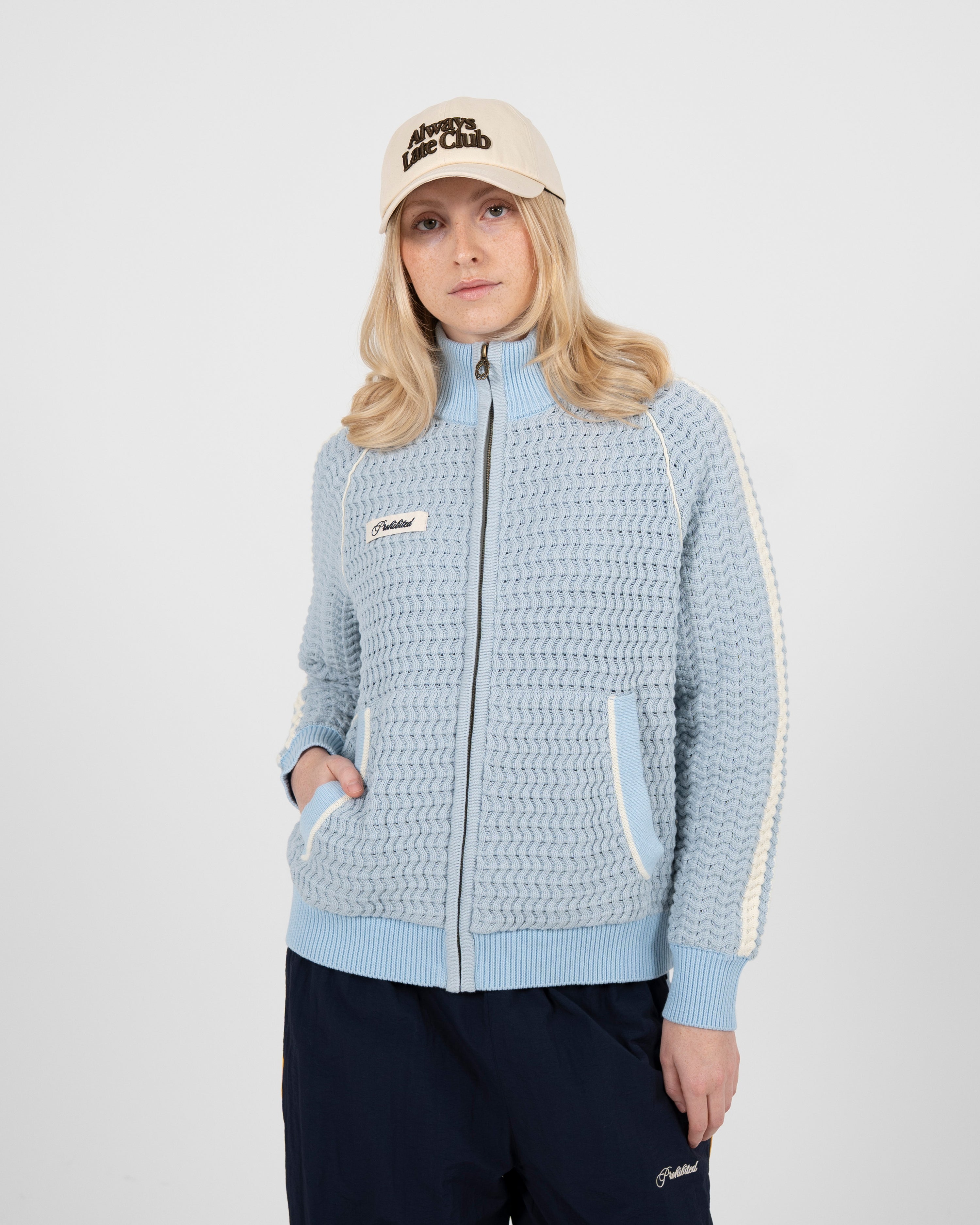 Trail Braking Knit Trackjacket Blue
