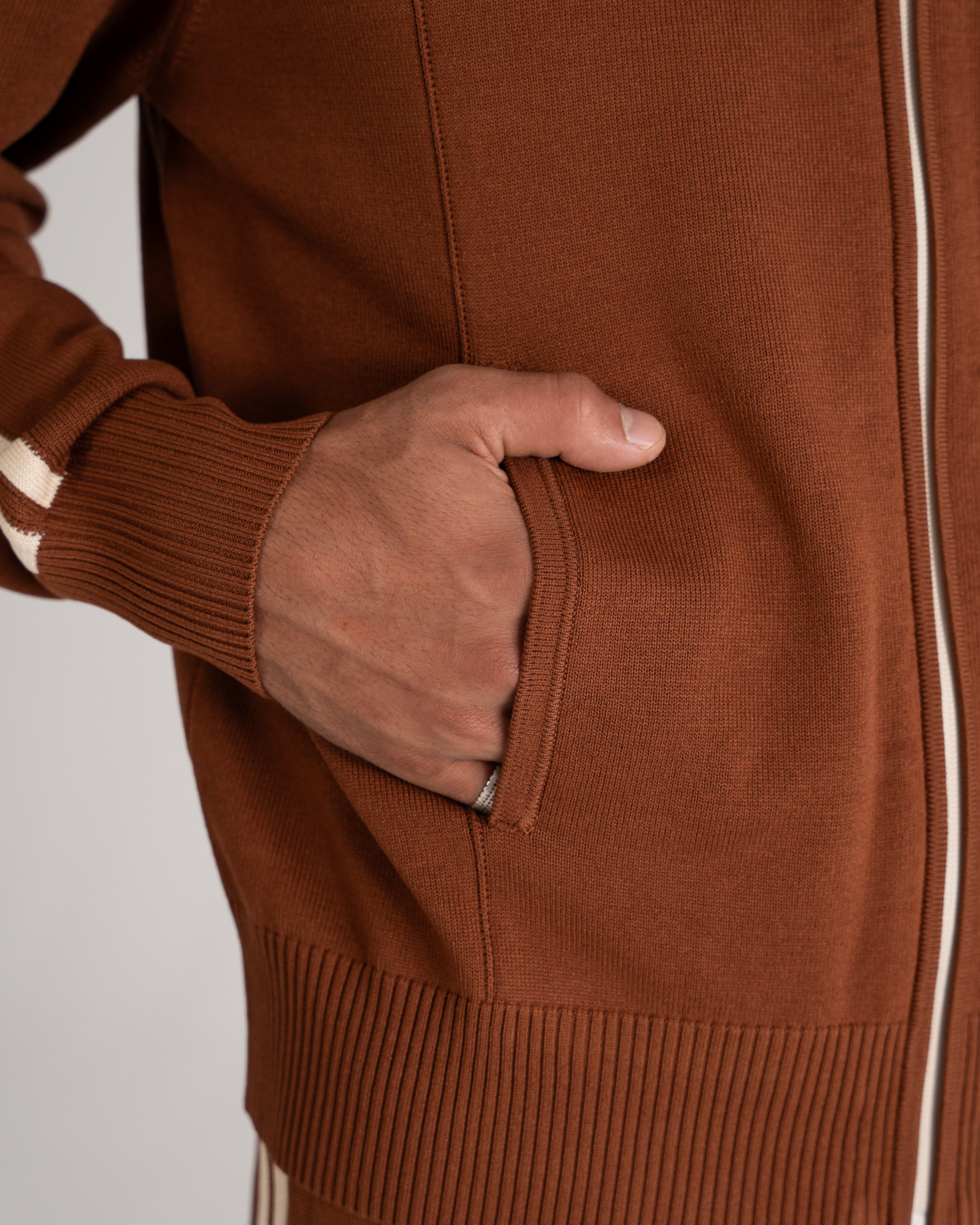 Trail Knitted Trackjacket Brown