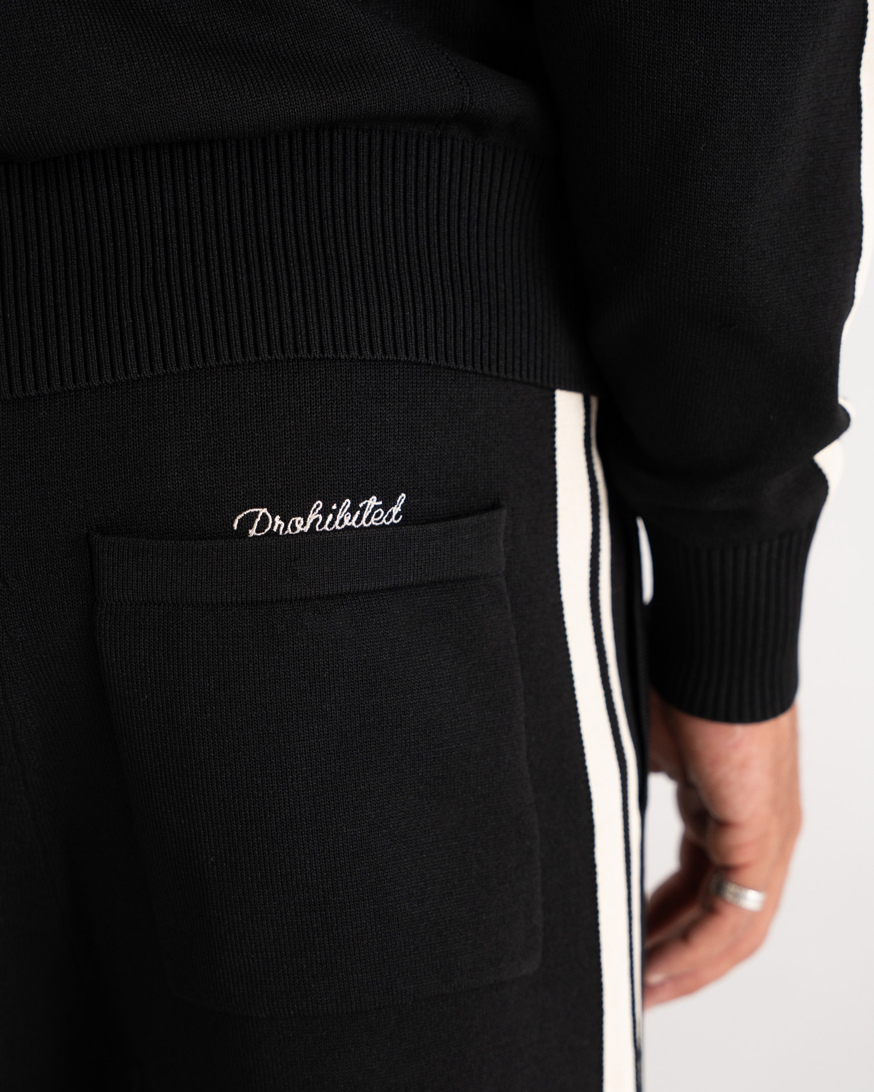 Trail Knitted Trackpants Black