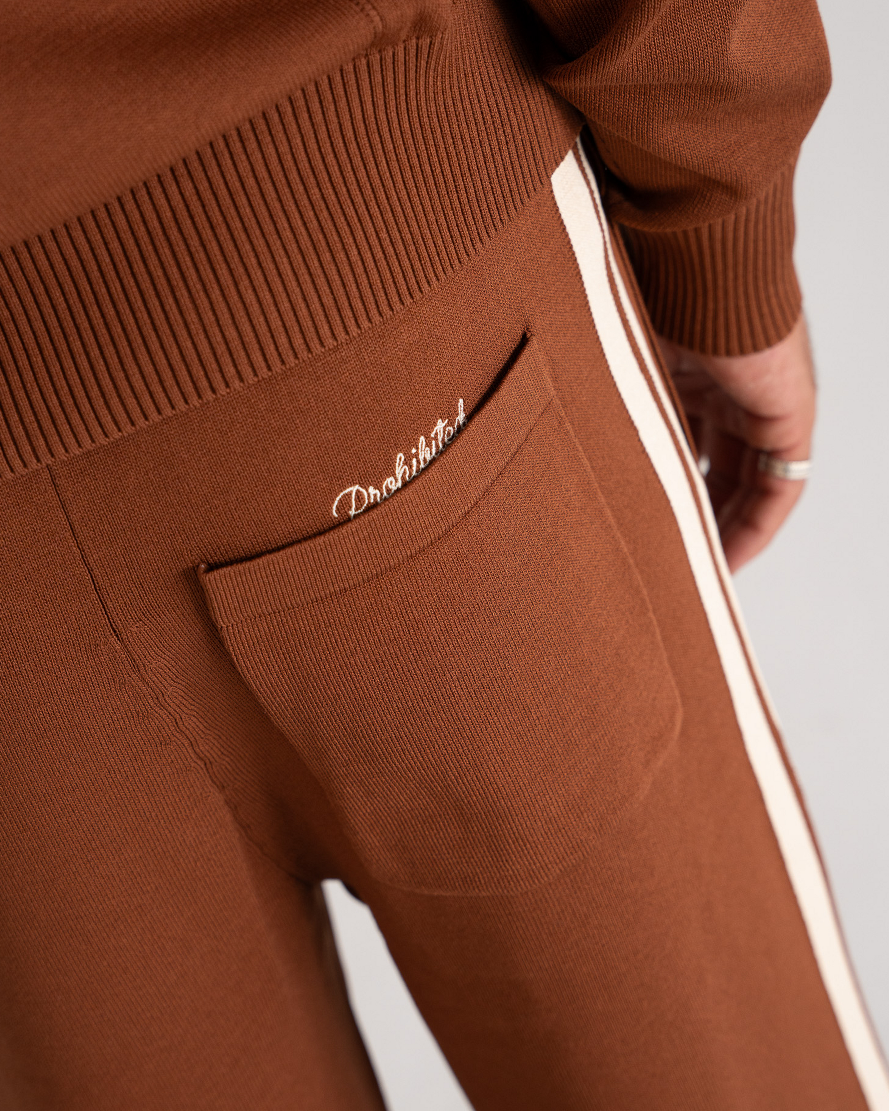 Trail Knitted Trackpants Brown