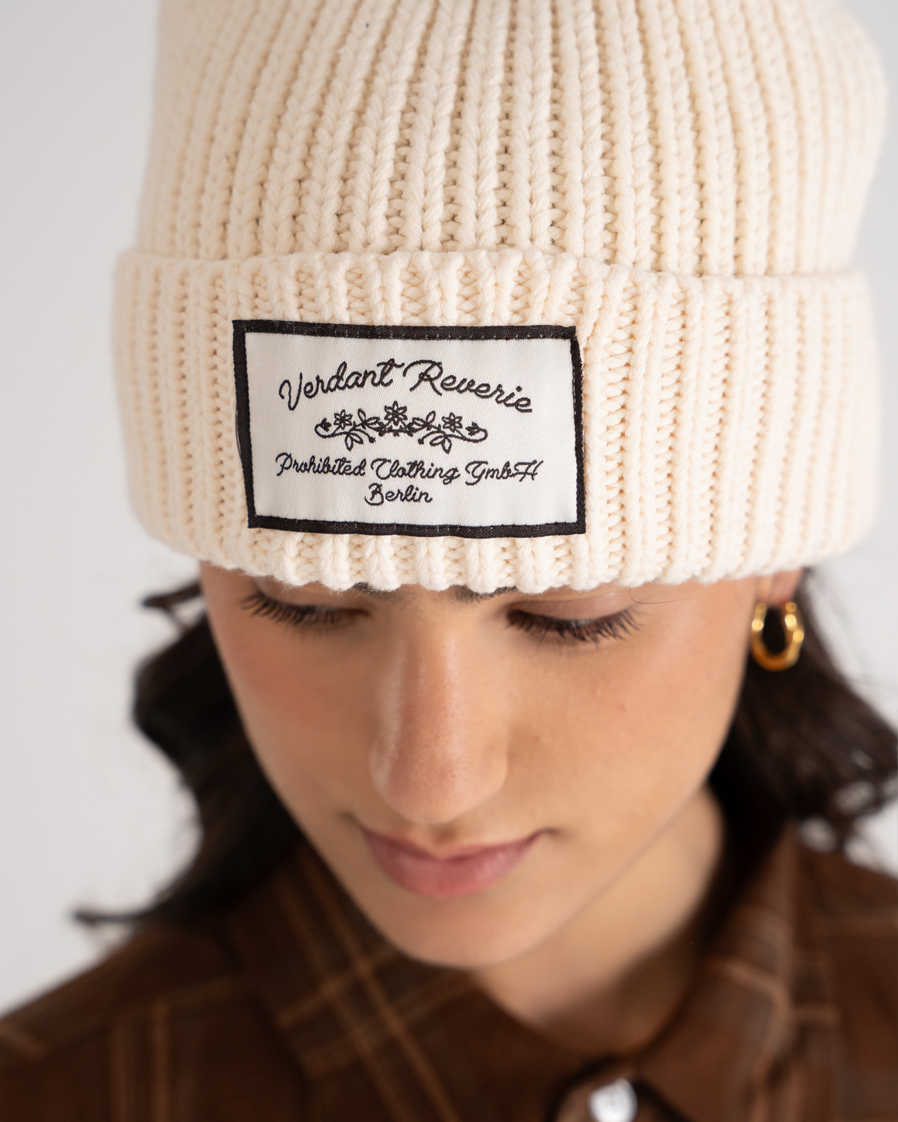 Verdant Reverie Beanie Beige